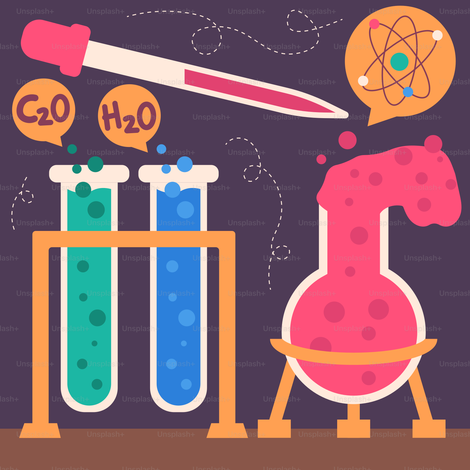 L'illustrazione di un esperimento scientifico