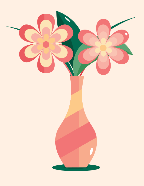 A vase filled with flowers on top of a table