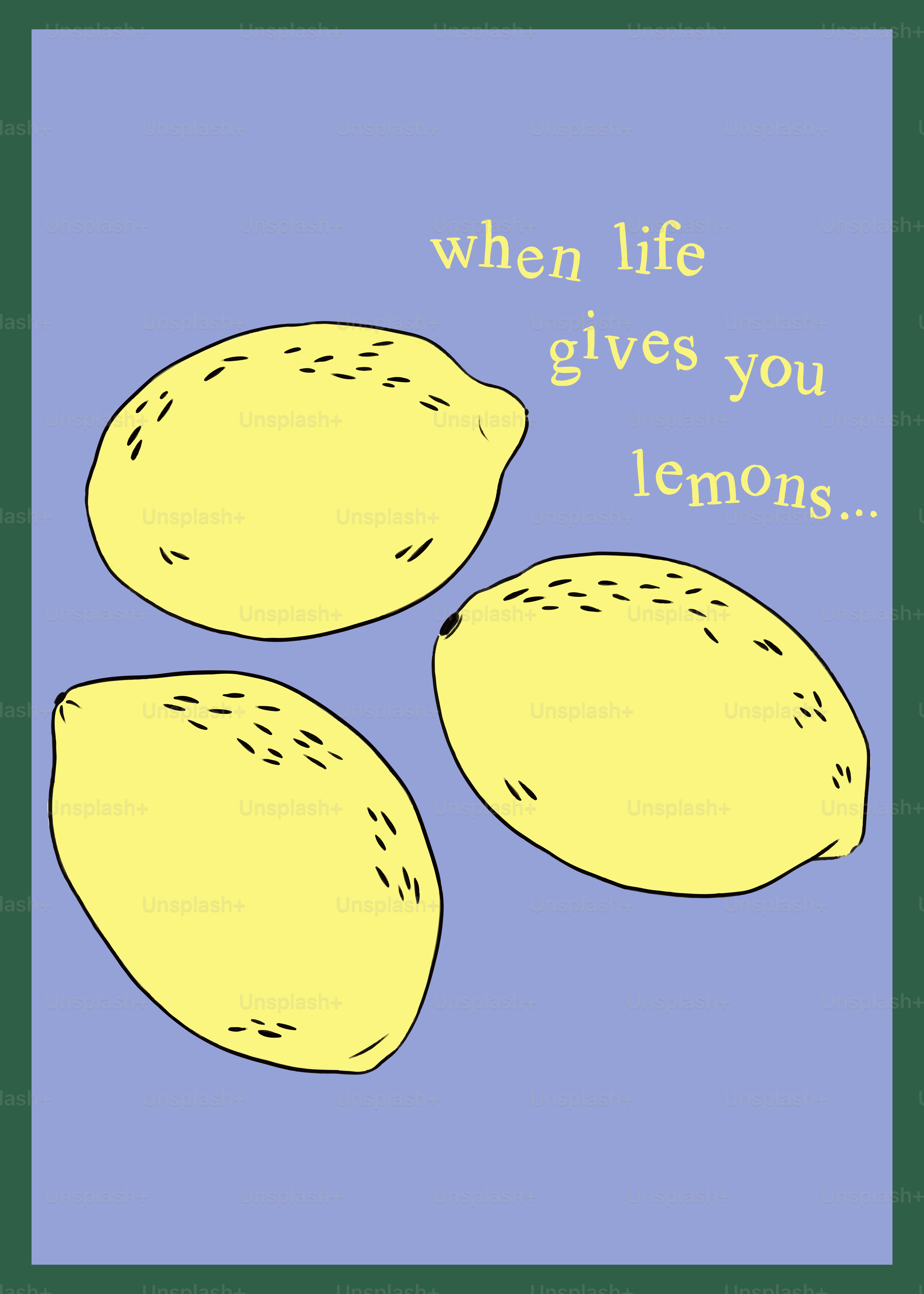 Trois citrons avec les mots quand la vie te donne des citrons