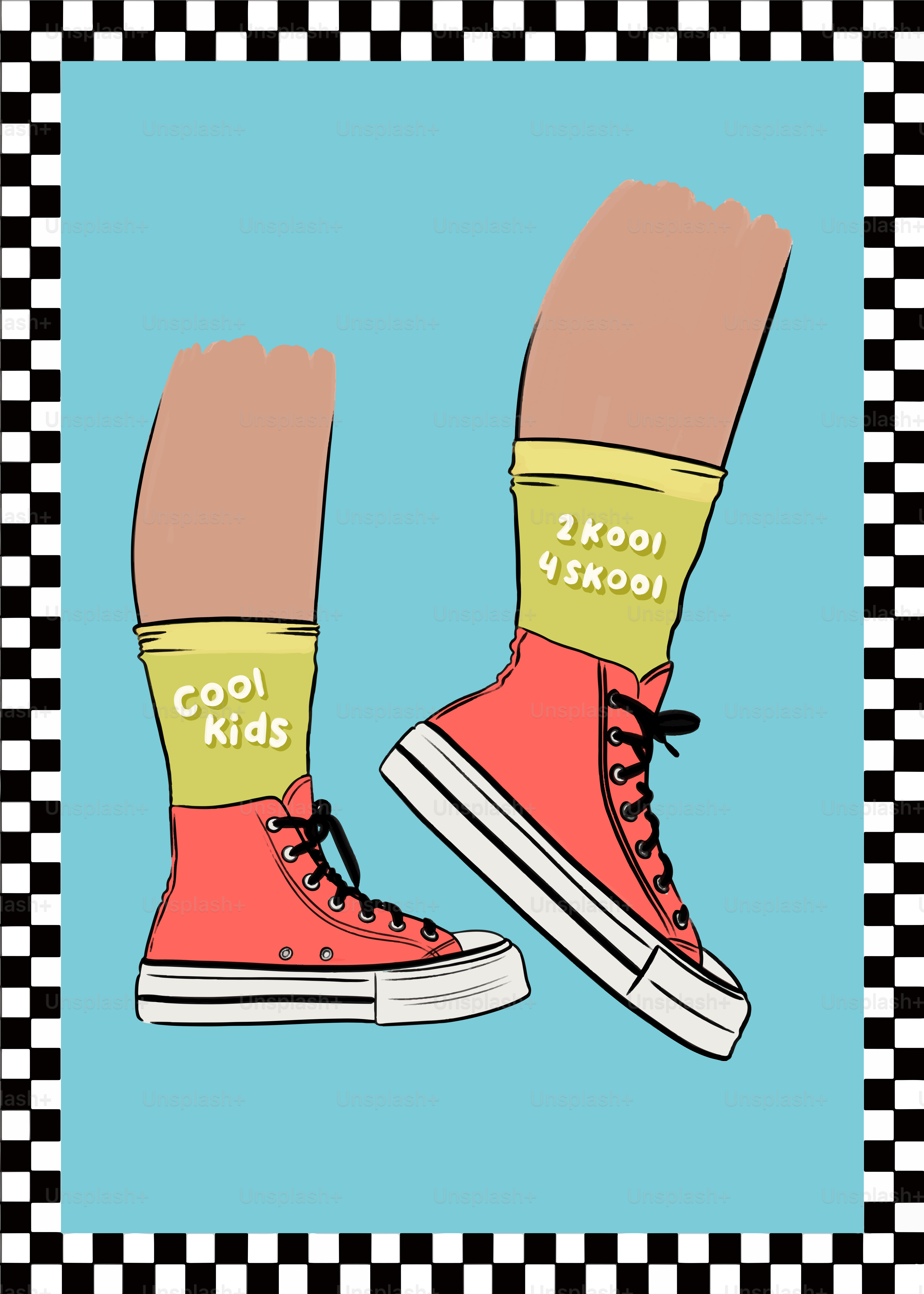 Una imagen de un par de zapatos con calcetines puestos