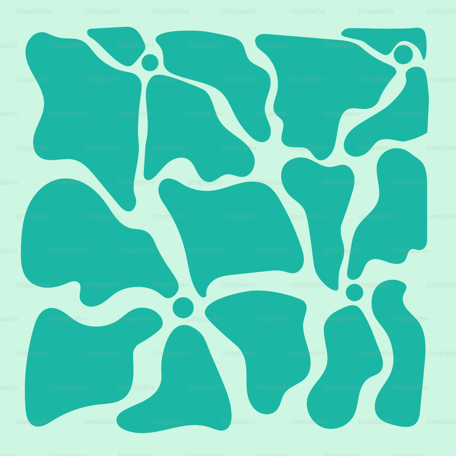 A blue square with a pattern on it