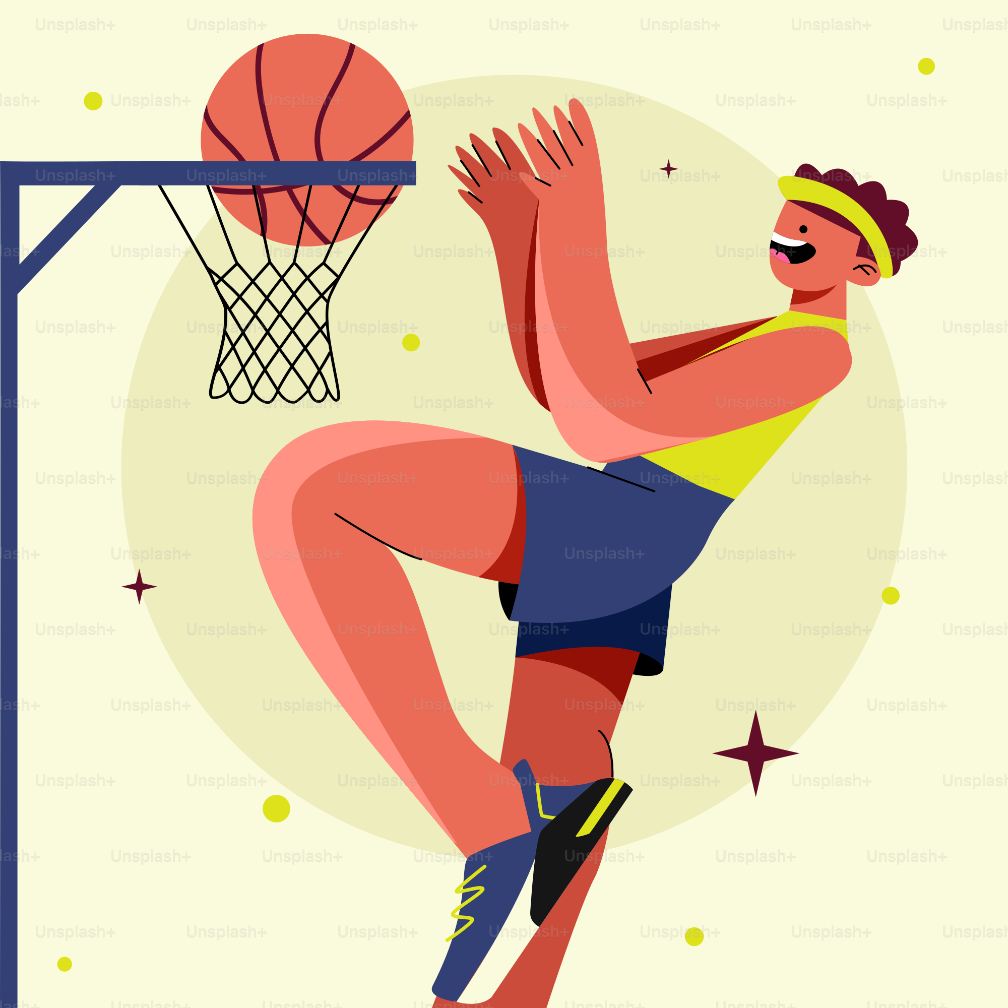 Un uomo sta giocando a basket su un campo da basket