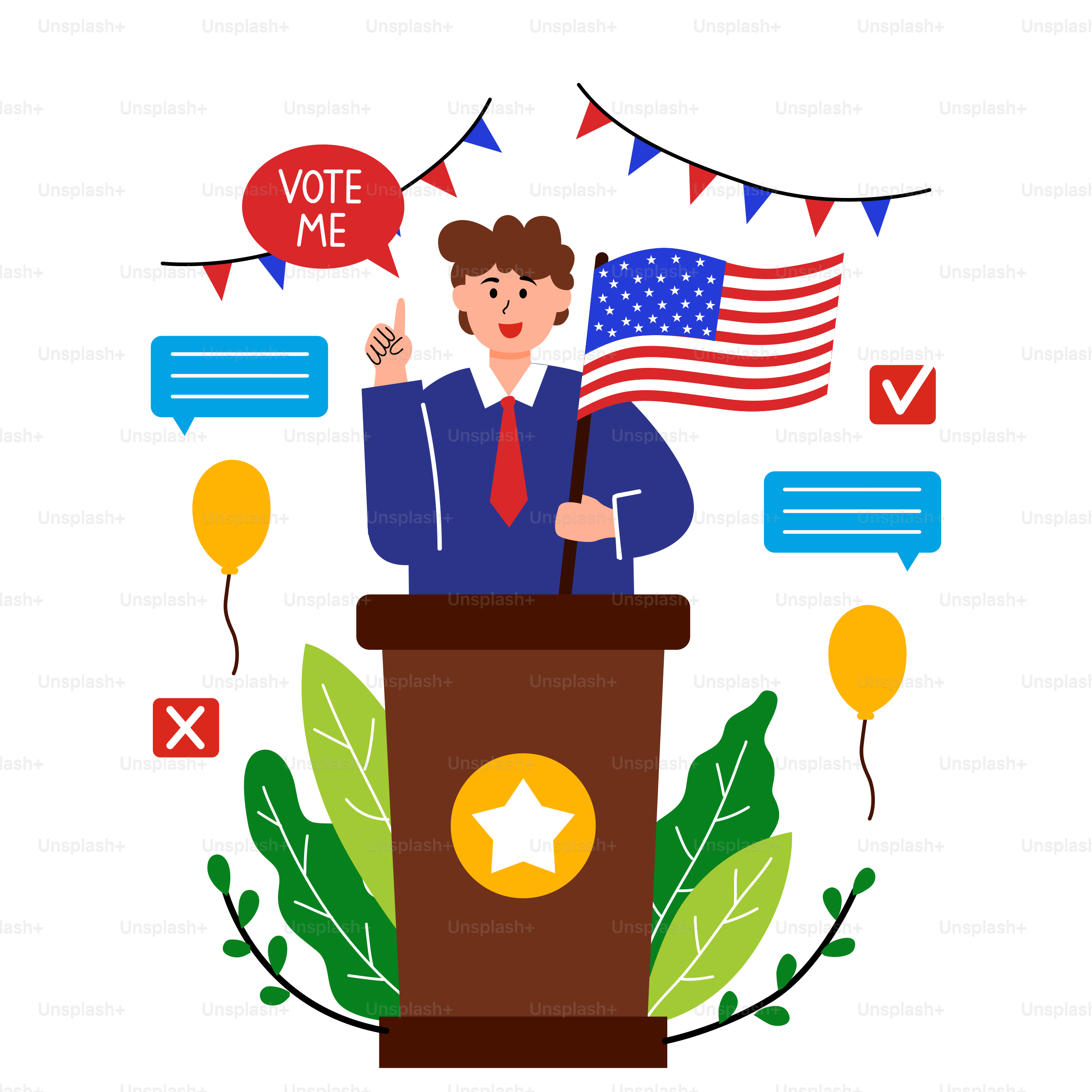 Un homme prononçant un discours sur un podium