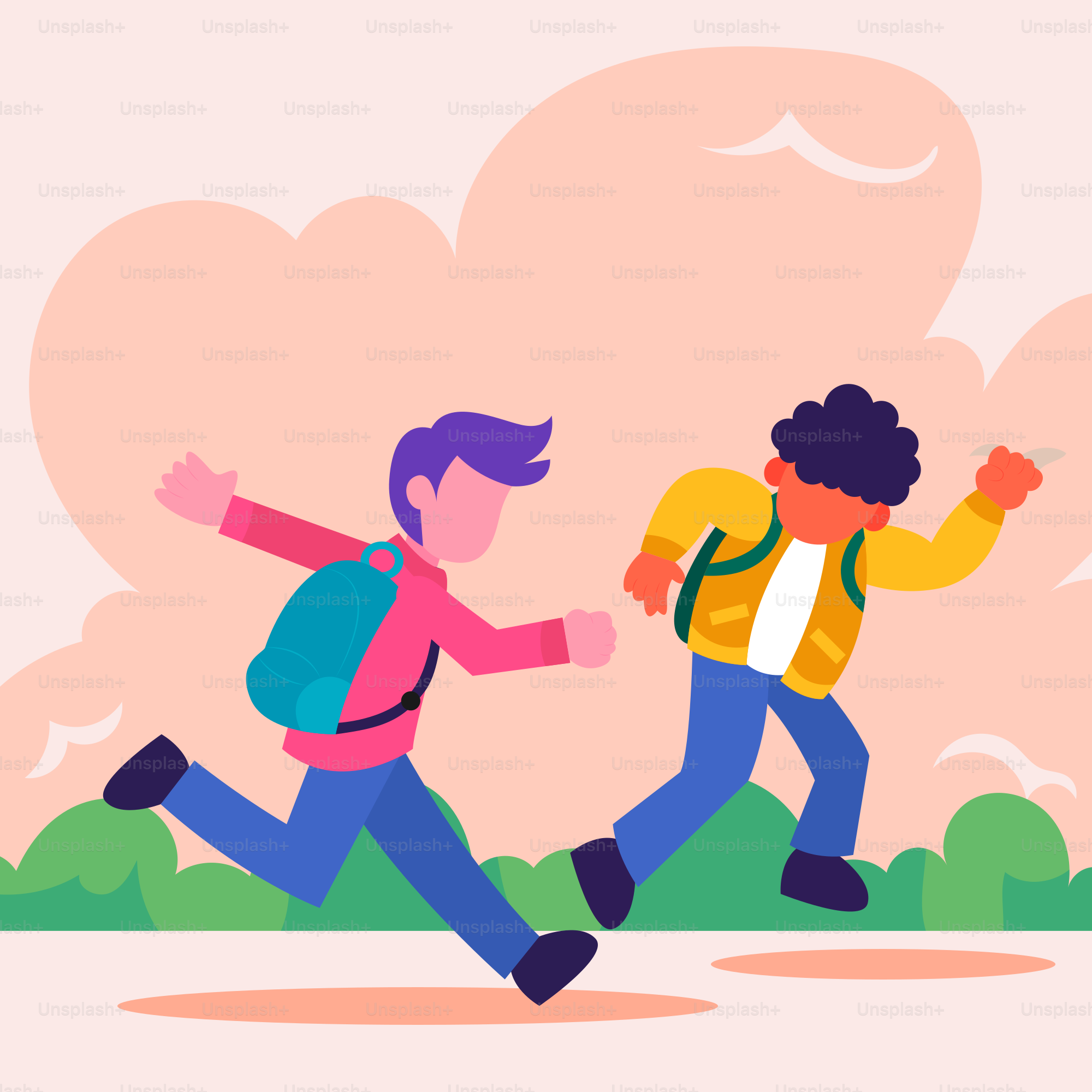 Un par de personas que están corriendo juntas