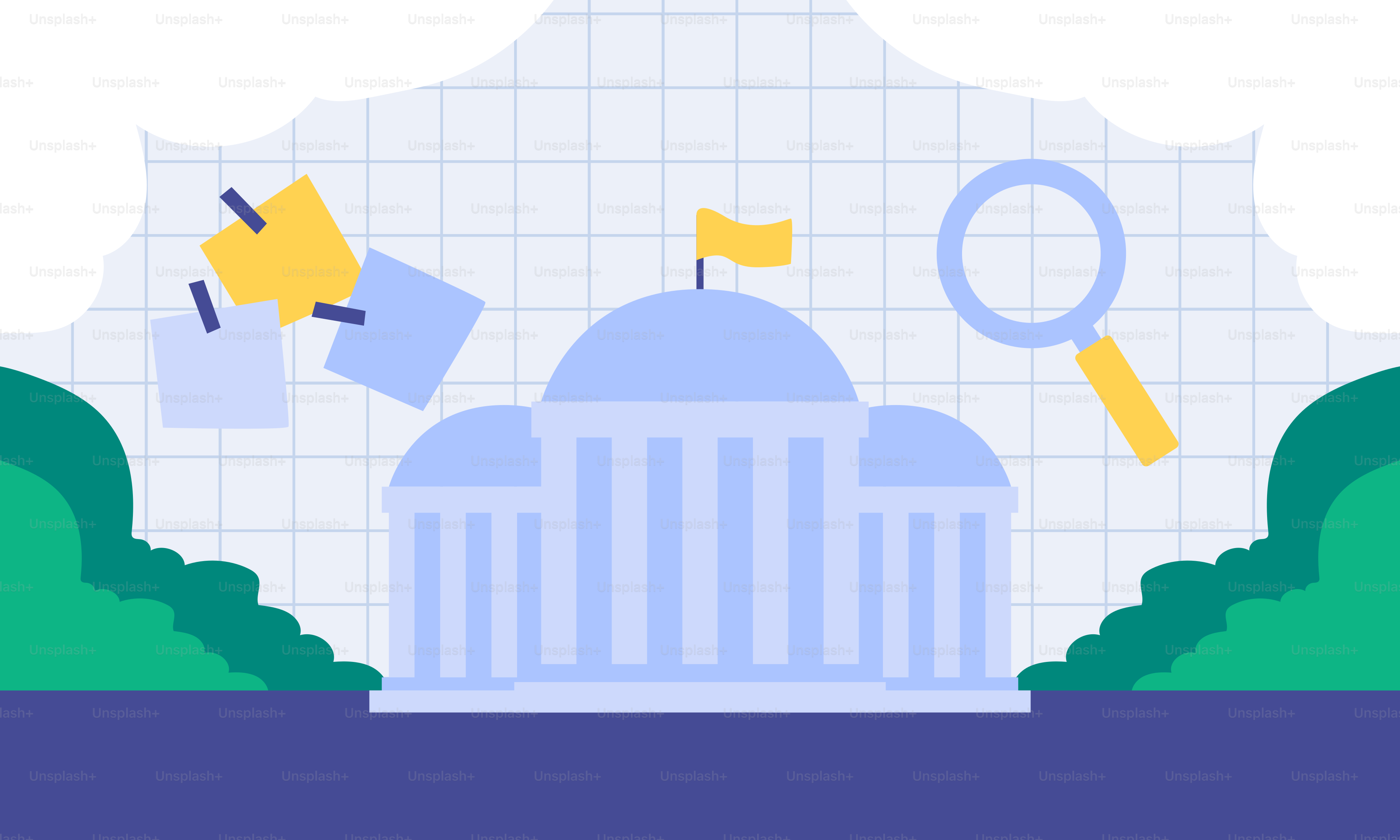 A building with a flag on top of it