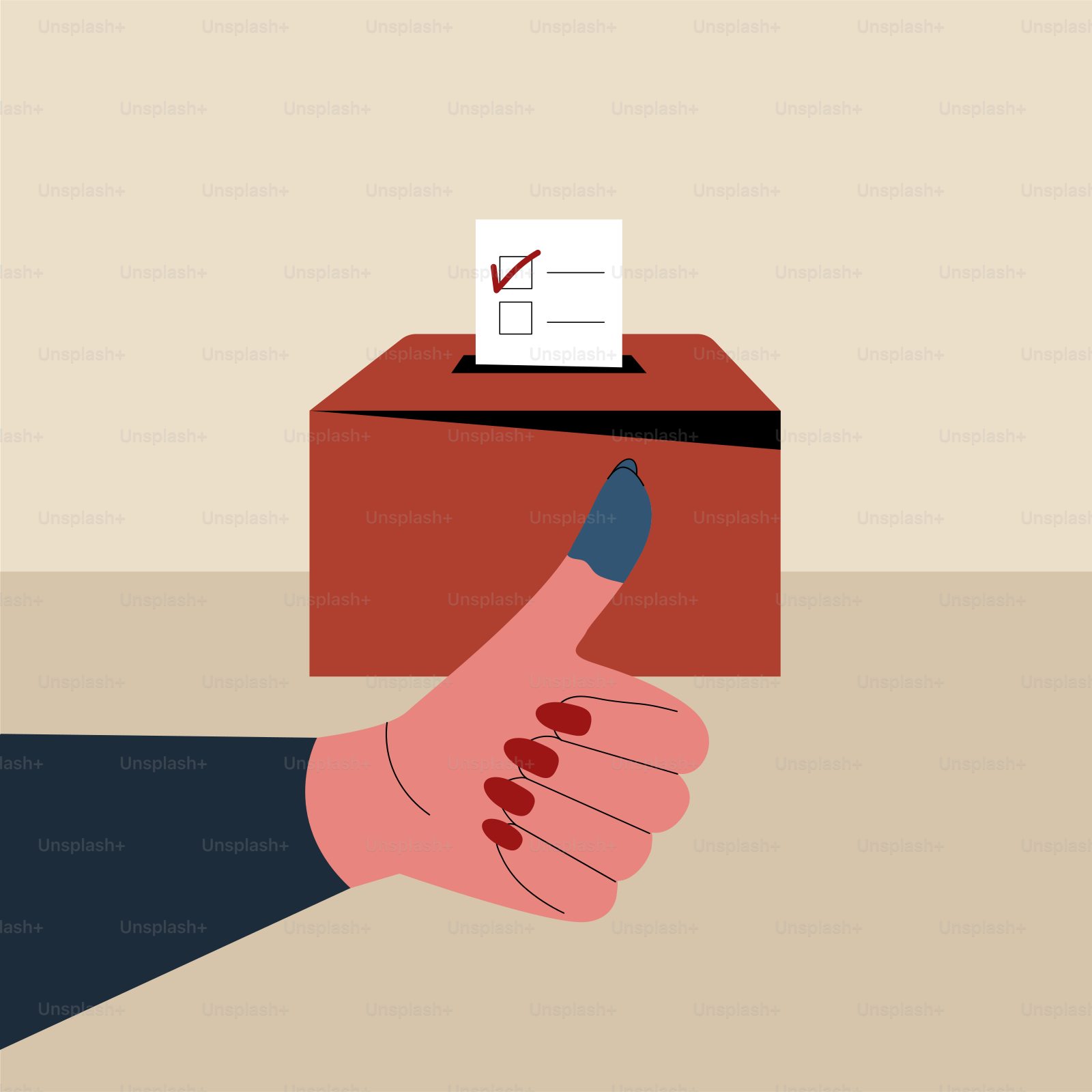 A hand holding a pen pointing at a box