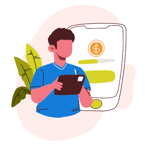 A man holding a tablet in his hands