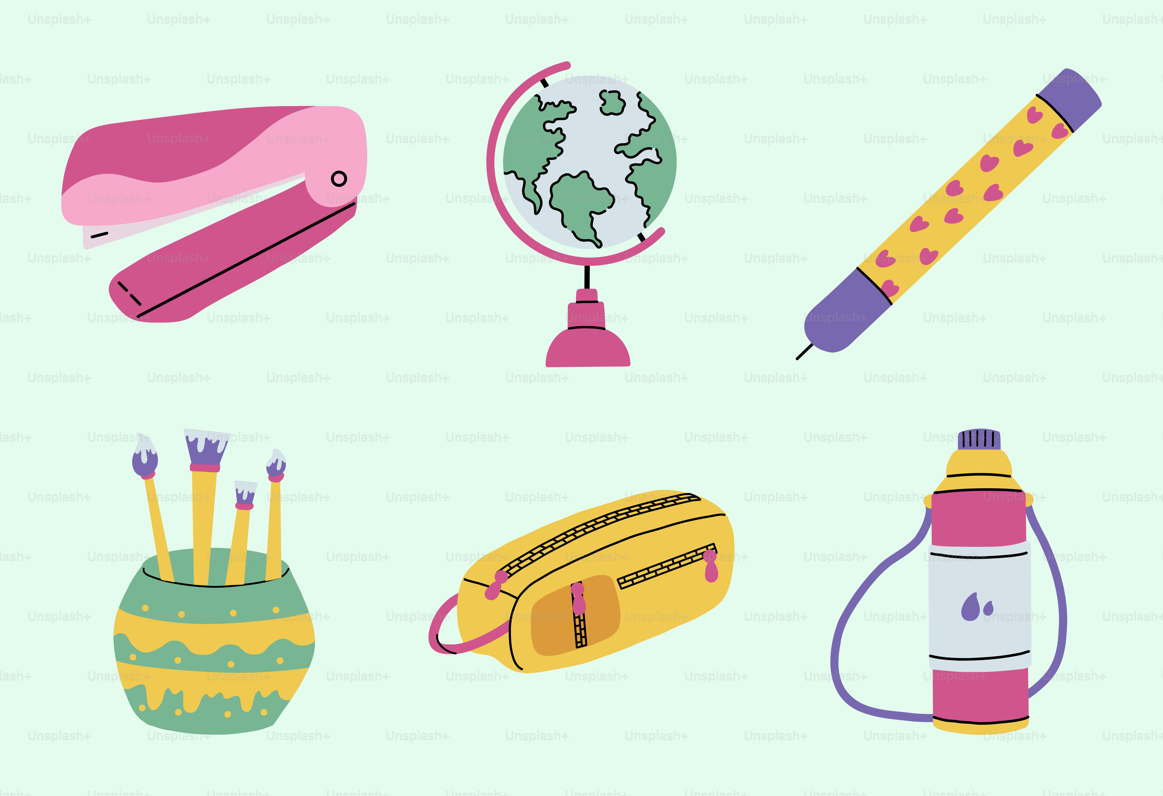 A bunch of different items that are on a table