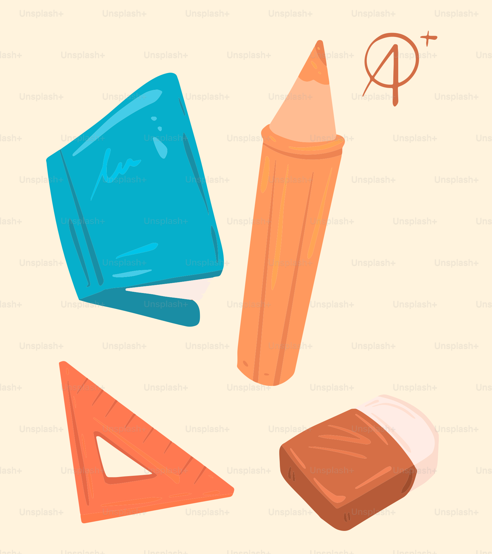 Una imagen de un lápiz, una goma de borrar y una goma de borrar