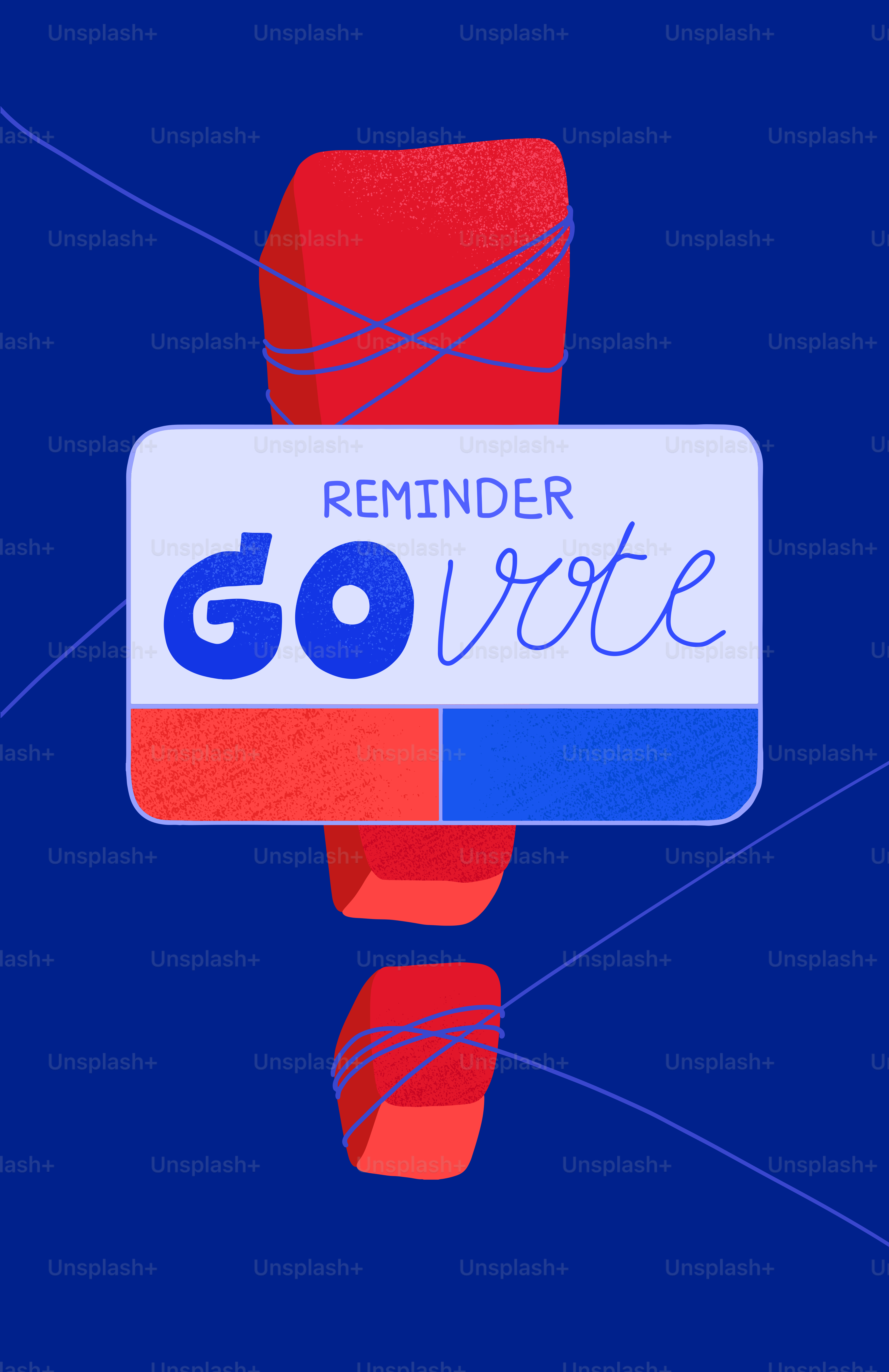 A hand holding a sign that says go vote