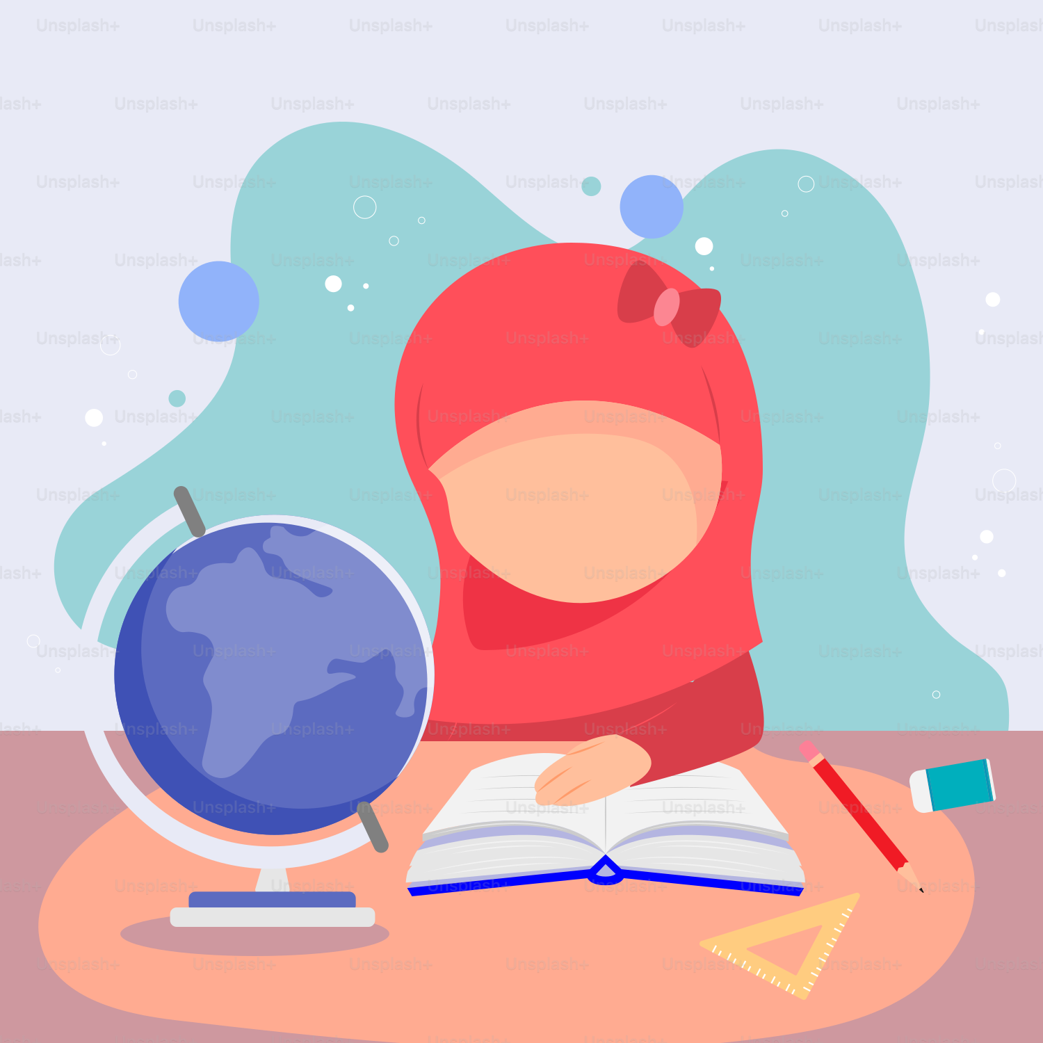 A person in a red hoodie sitting at a desk with an open book and