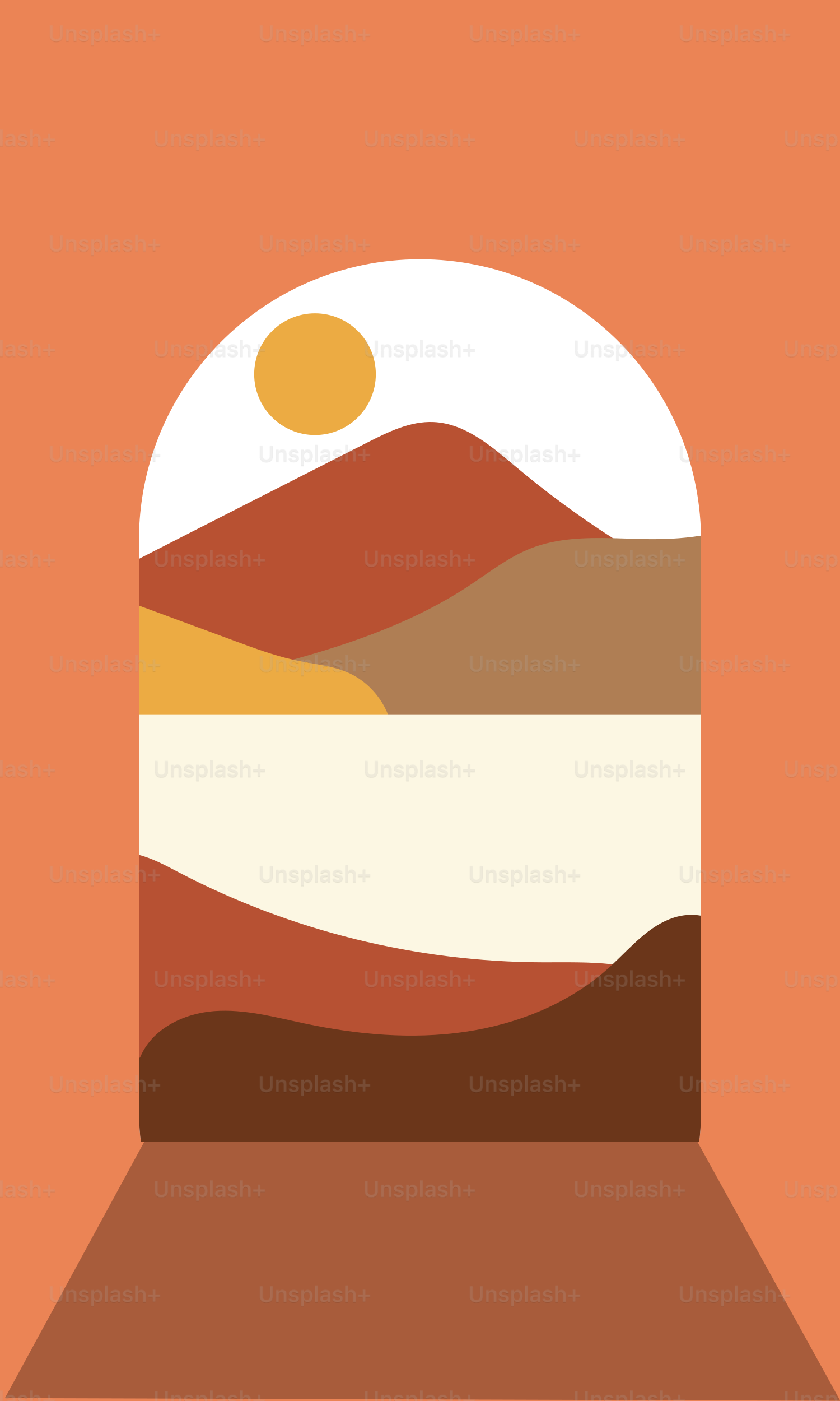 A picture of a mountain with a sun in the background
