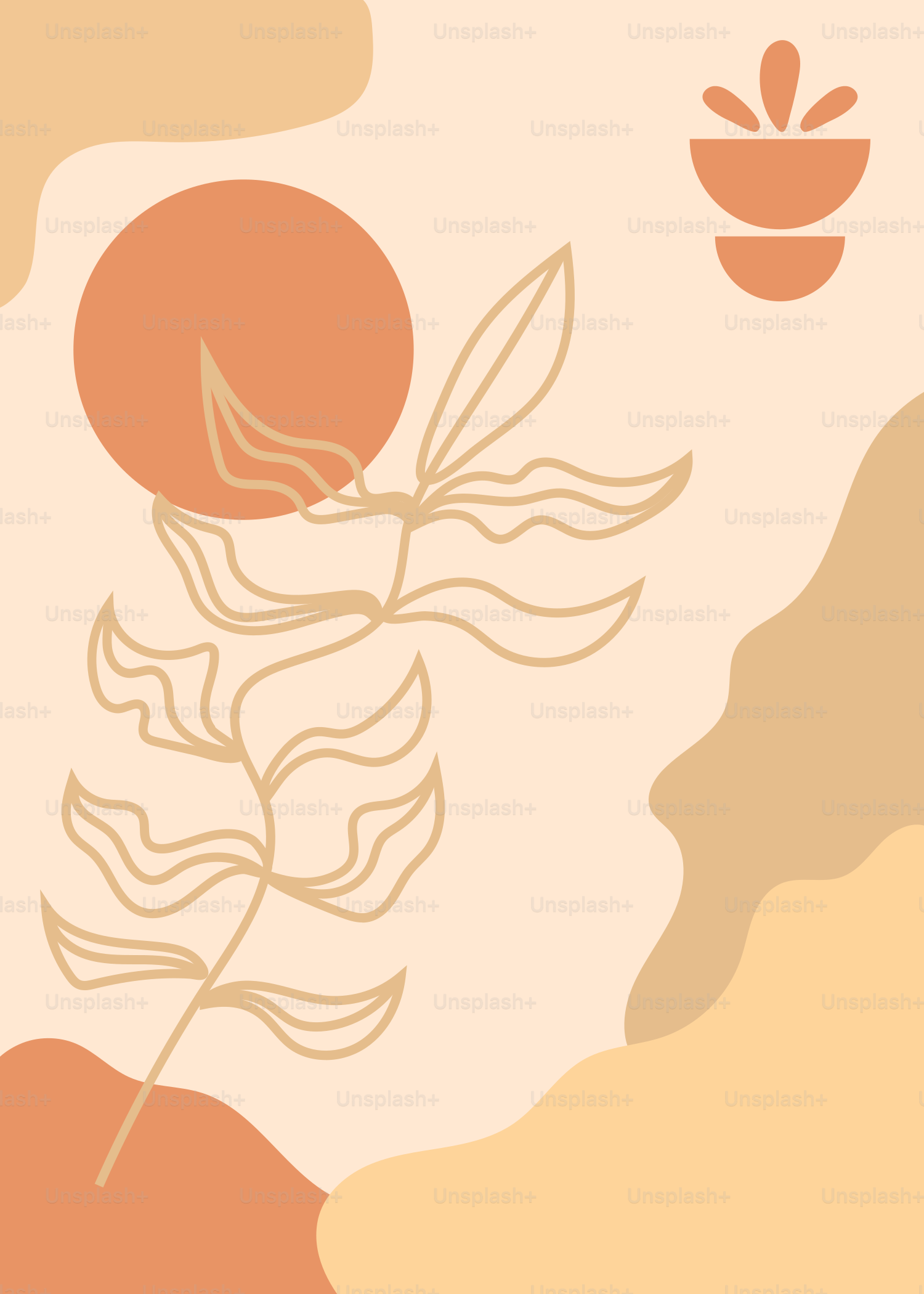 A picture of a plant with a bowl in the background