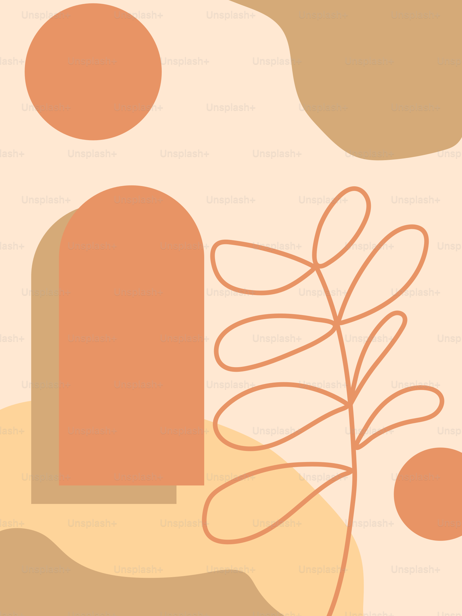 A picture of a wall with a plant on it