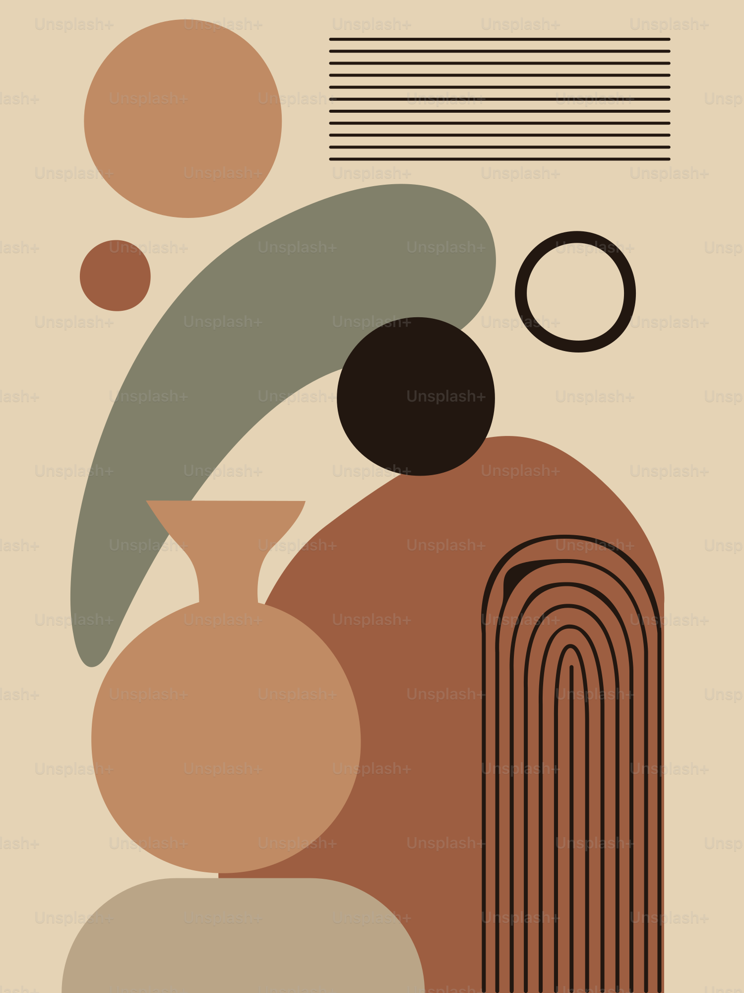 A painting of a vase and a radiator