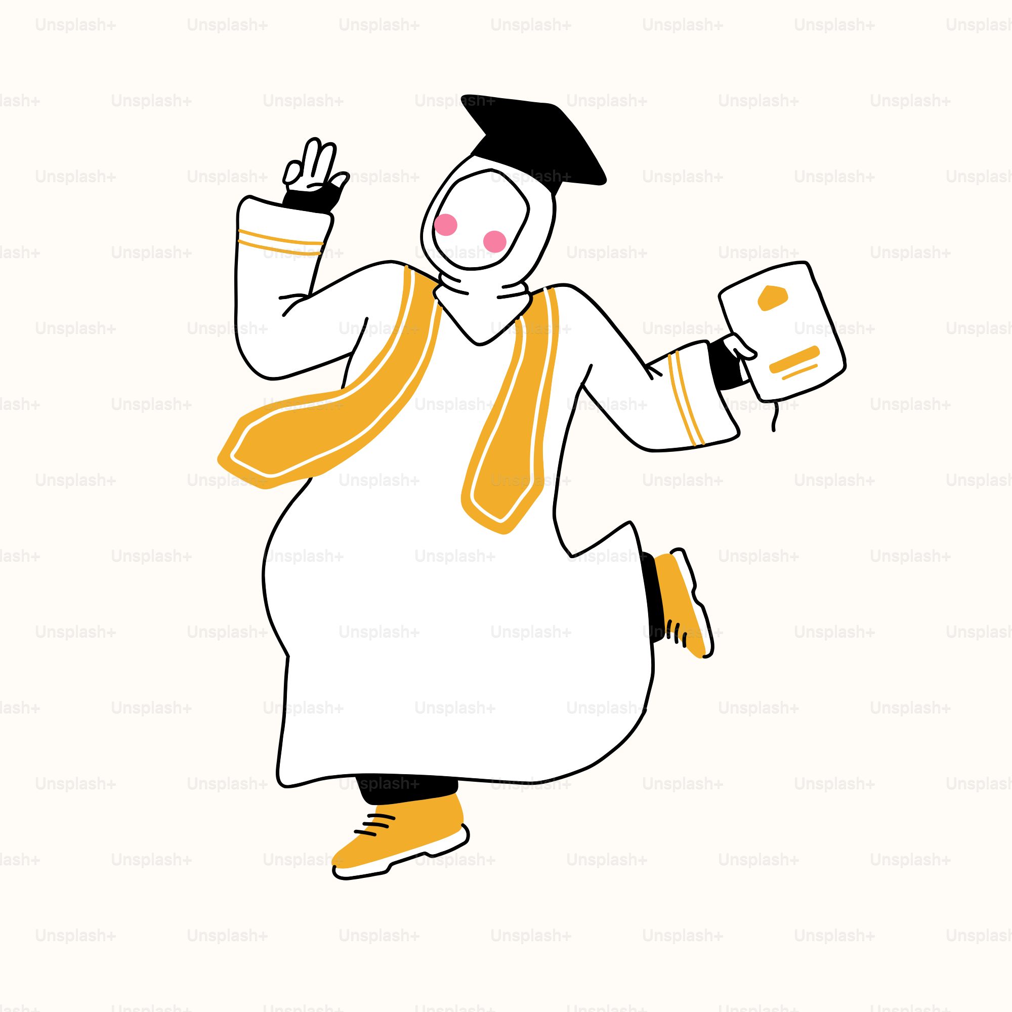 A man in a graduation cap and gown