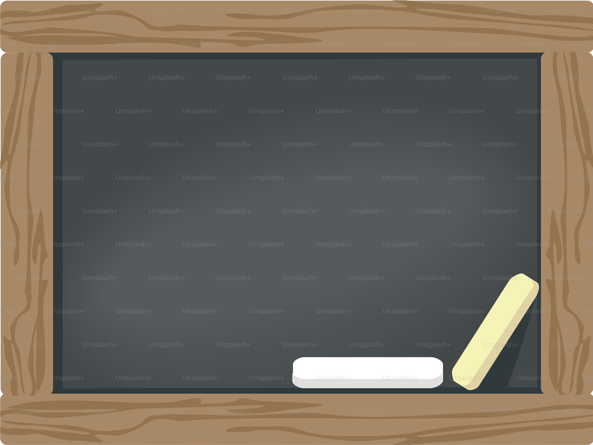 A blackboard with a piece of paper on it