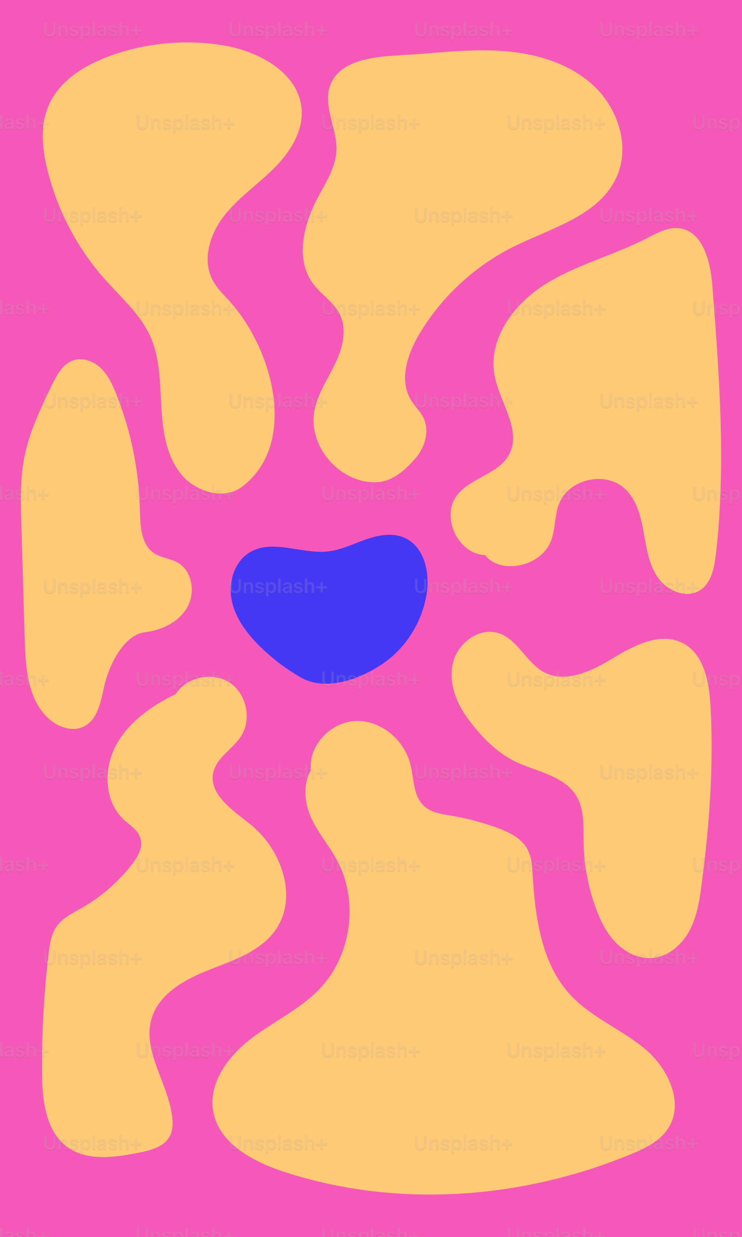 Ein rosa Quadrat mit einem blauen Quadrat in der Mitte