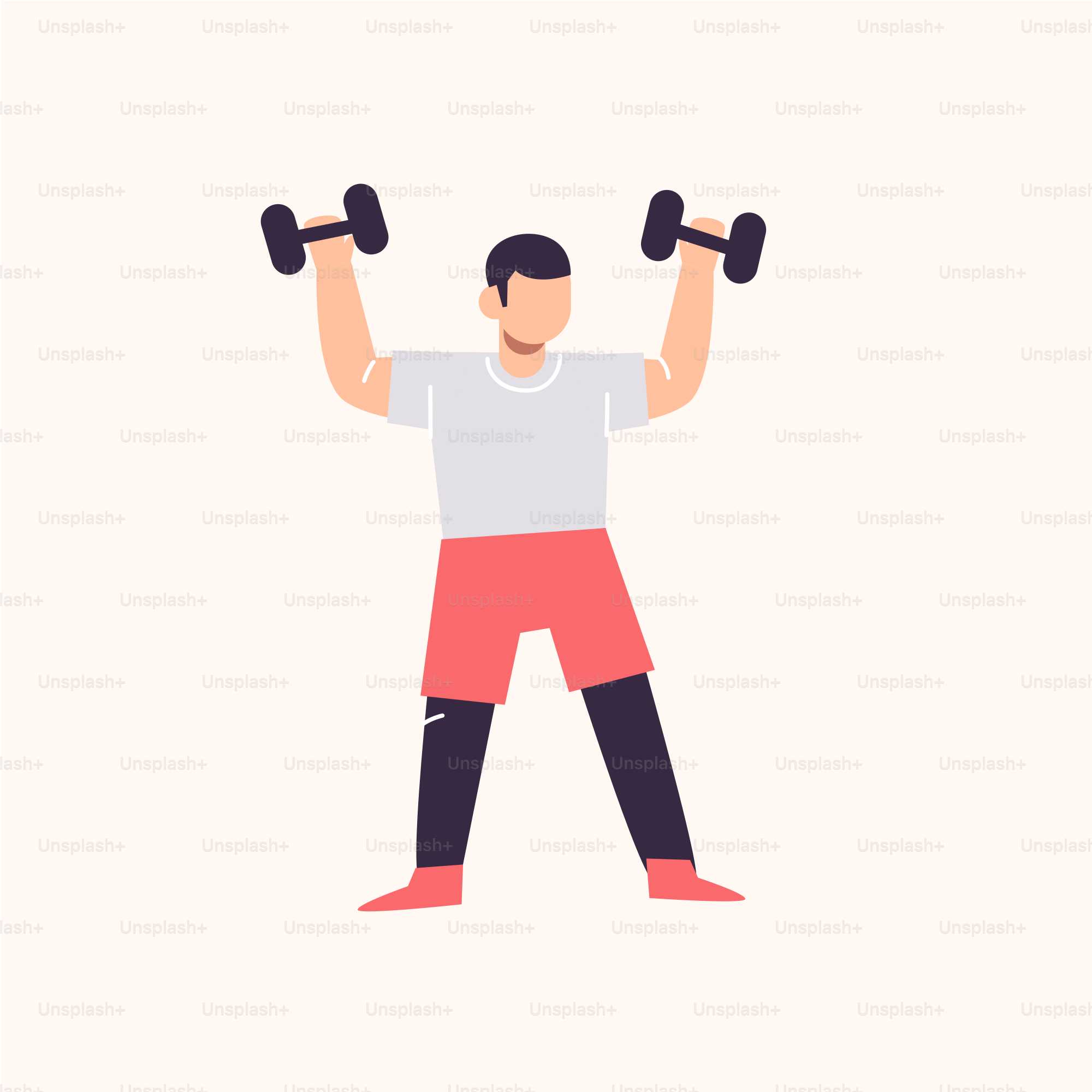 A man holding two dumbbells in his hands