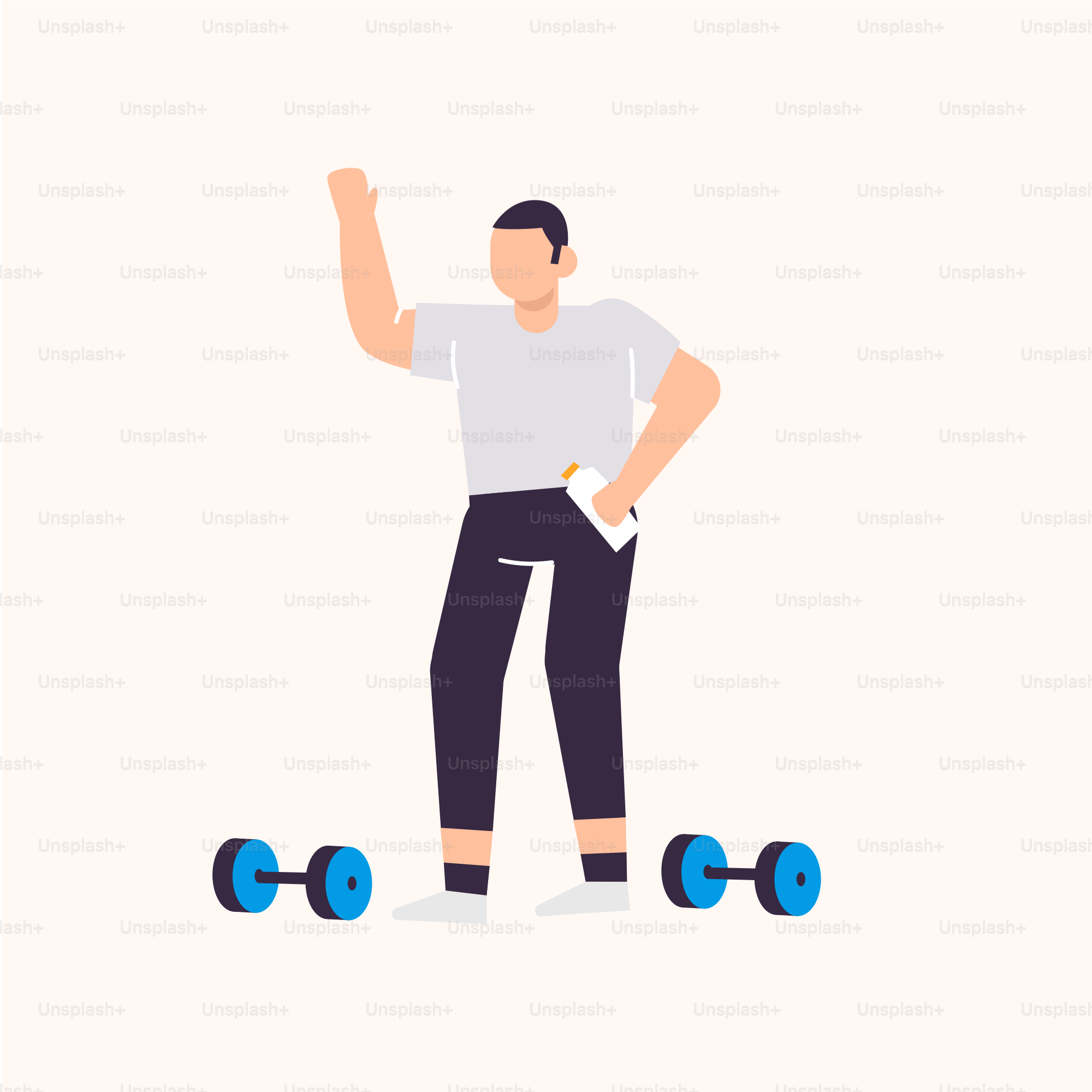 A man standing on a skateboard with his hand up