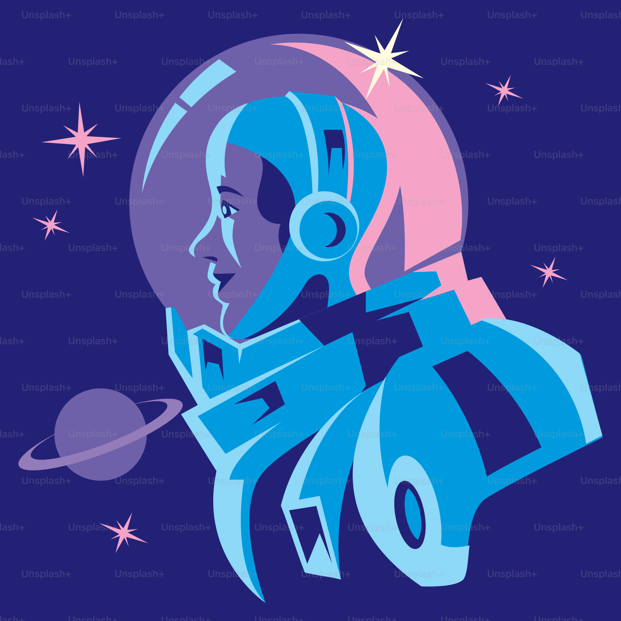 Un hombre en un traje espacial con auriculares puestos