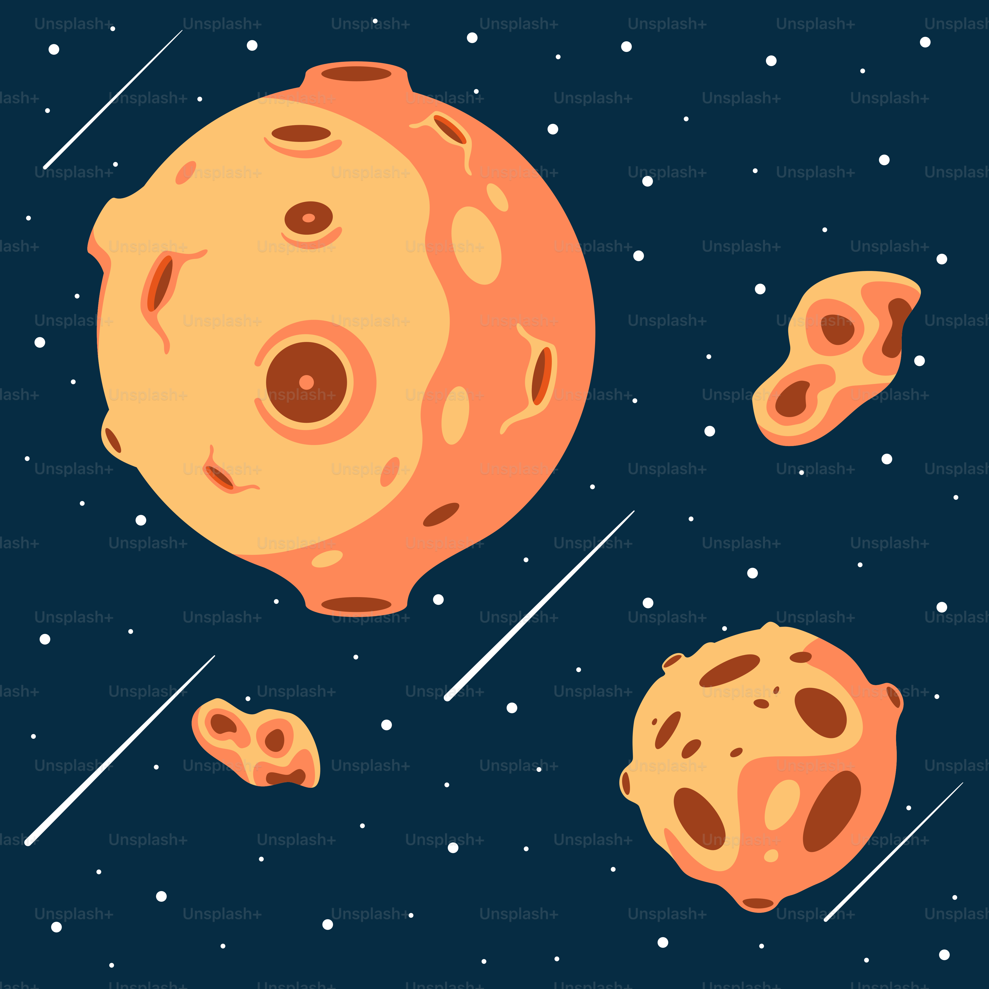 An image of a group of planets in the sky