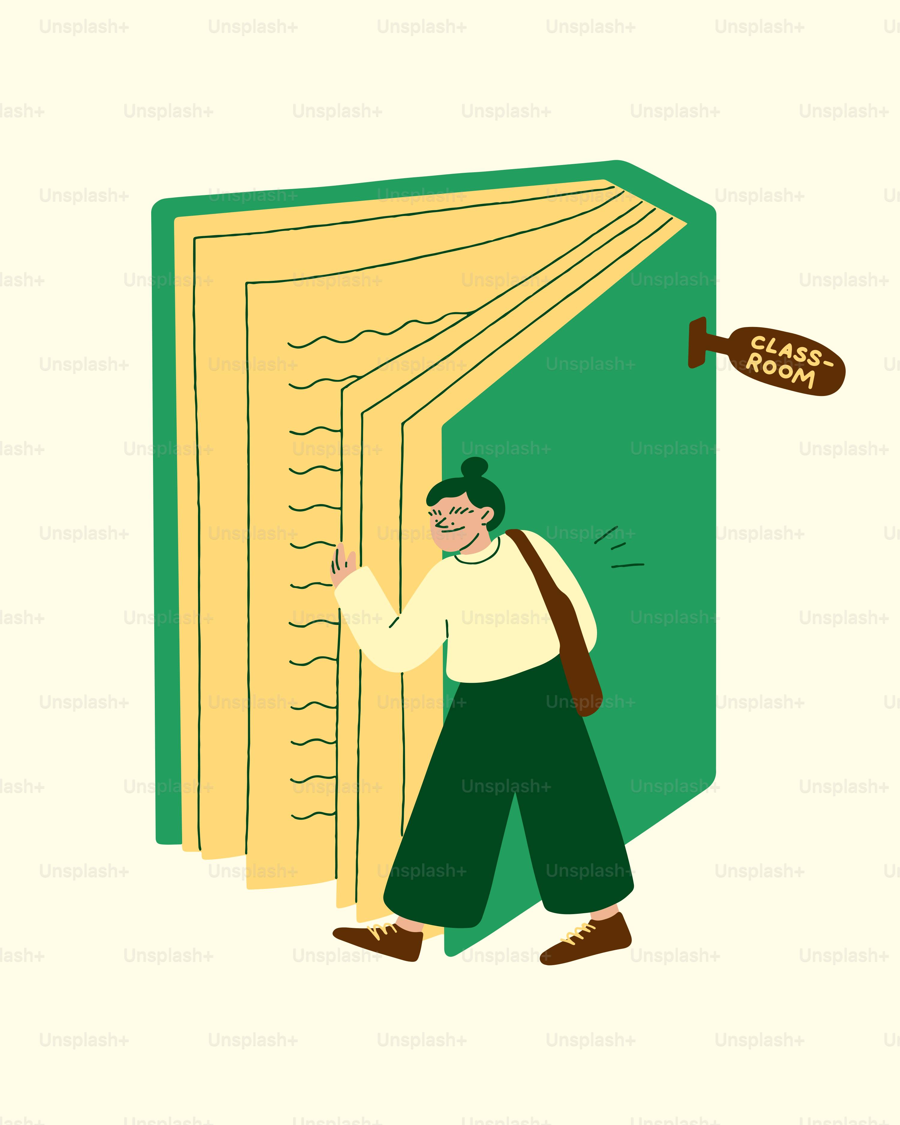 Una viñeta de un hombre sosteniendo un libro gigante