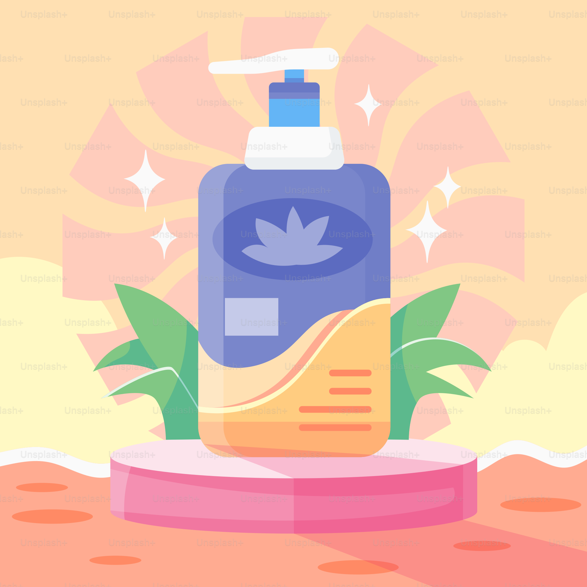 Una bottiglia di disinfettante per le mani seduta sopra un tavolo