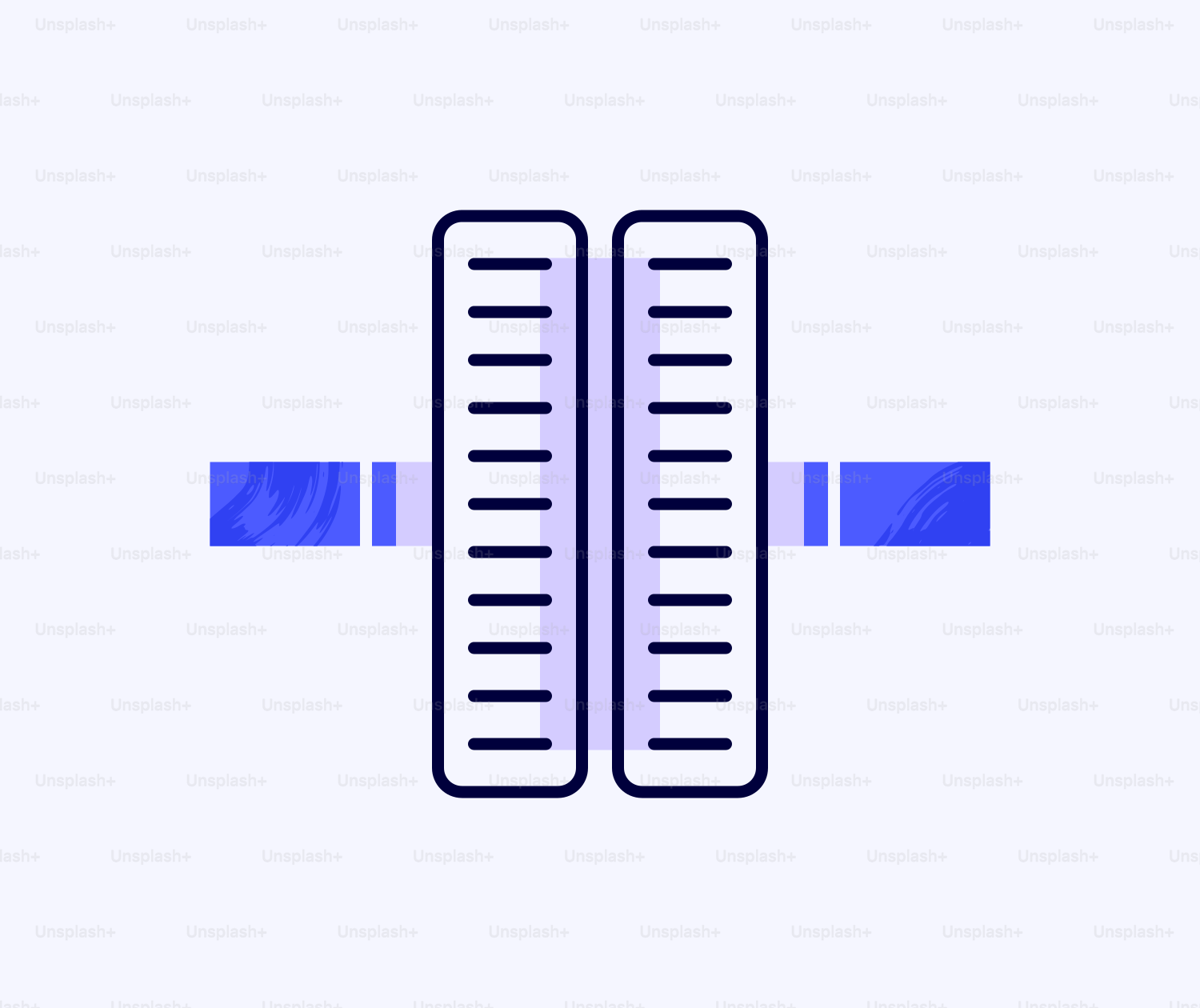 A thermometer with a blue handle on a white background