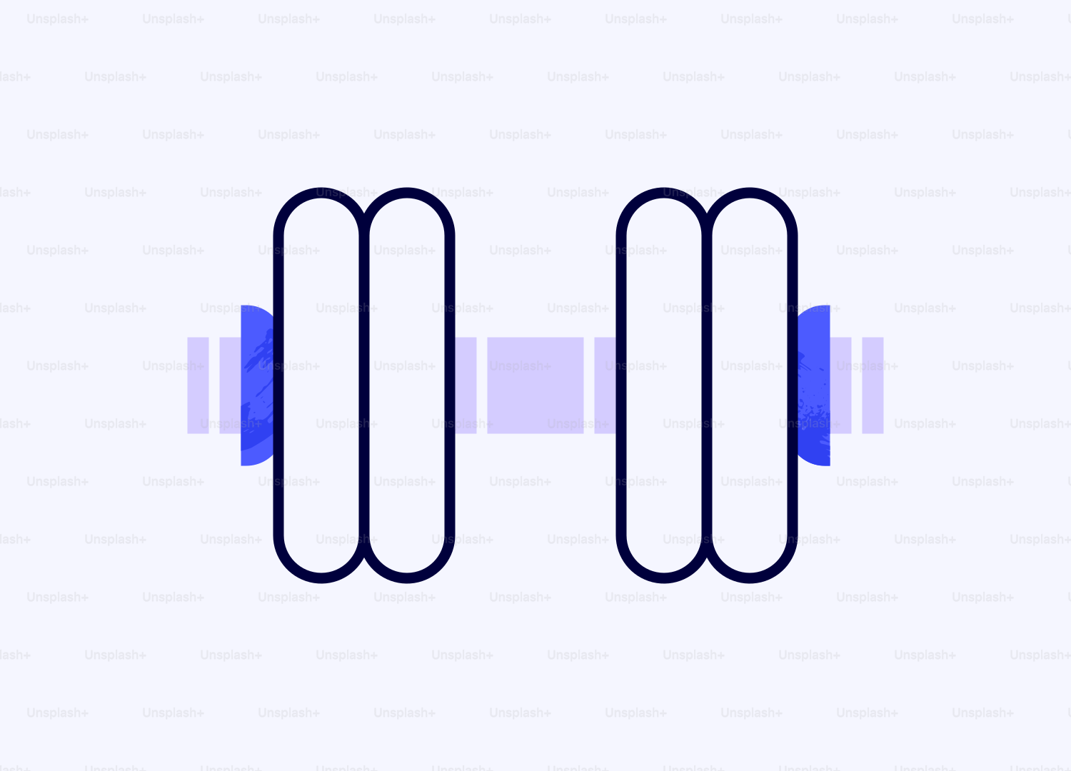 A pair of dumbbells sitting on top of each other