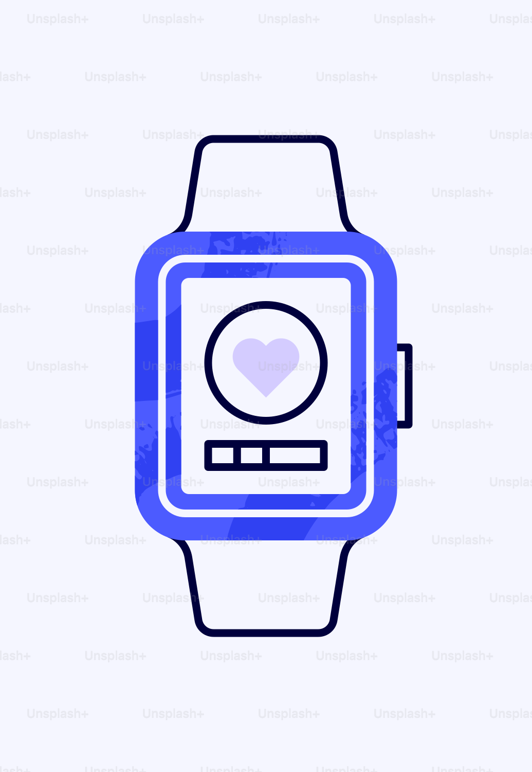 A watch with a heart on the screen