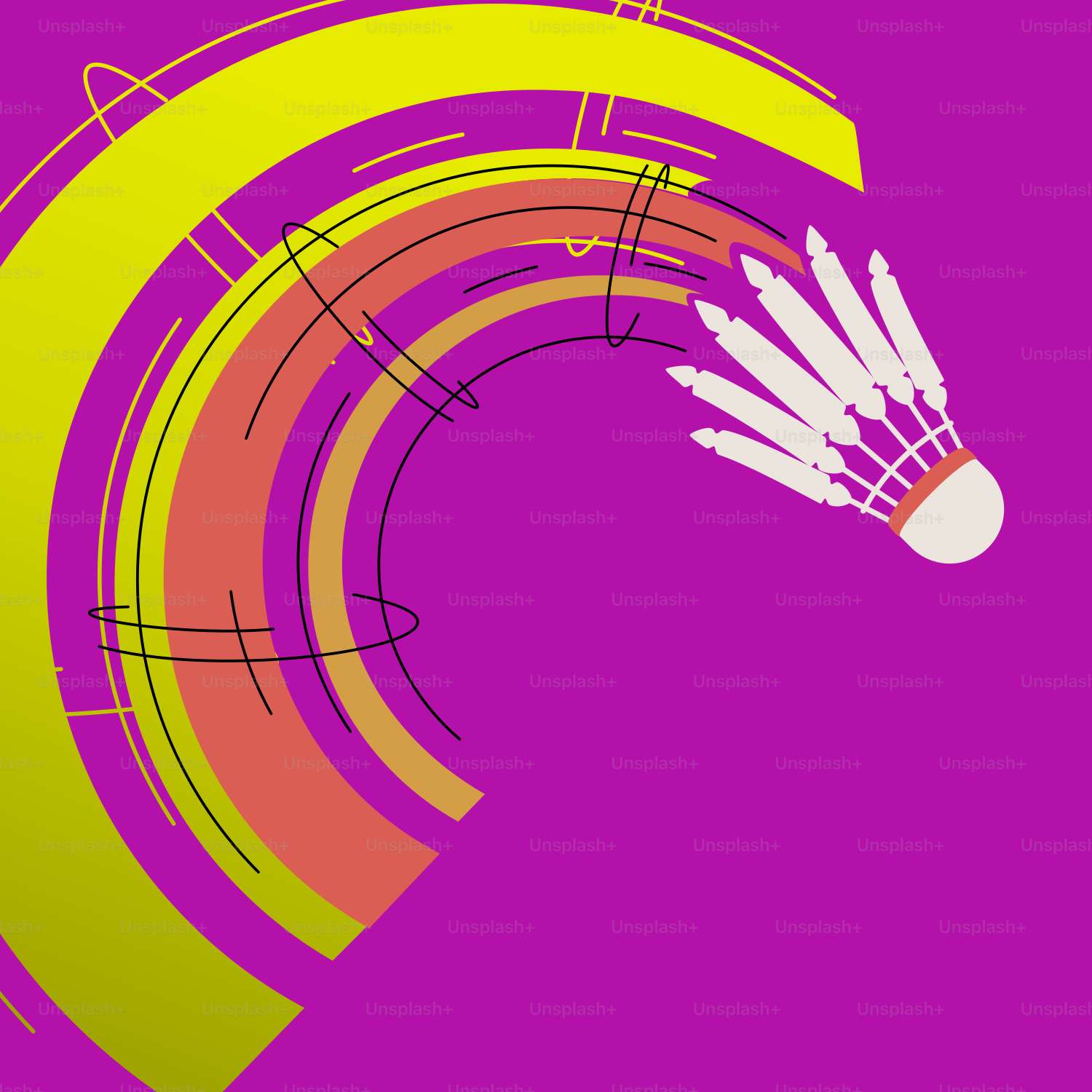 Un fondo morado con un diseño amarillo y rojo