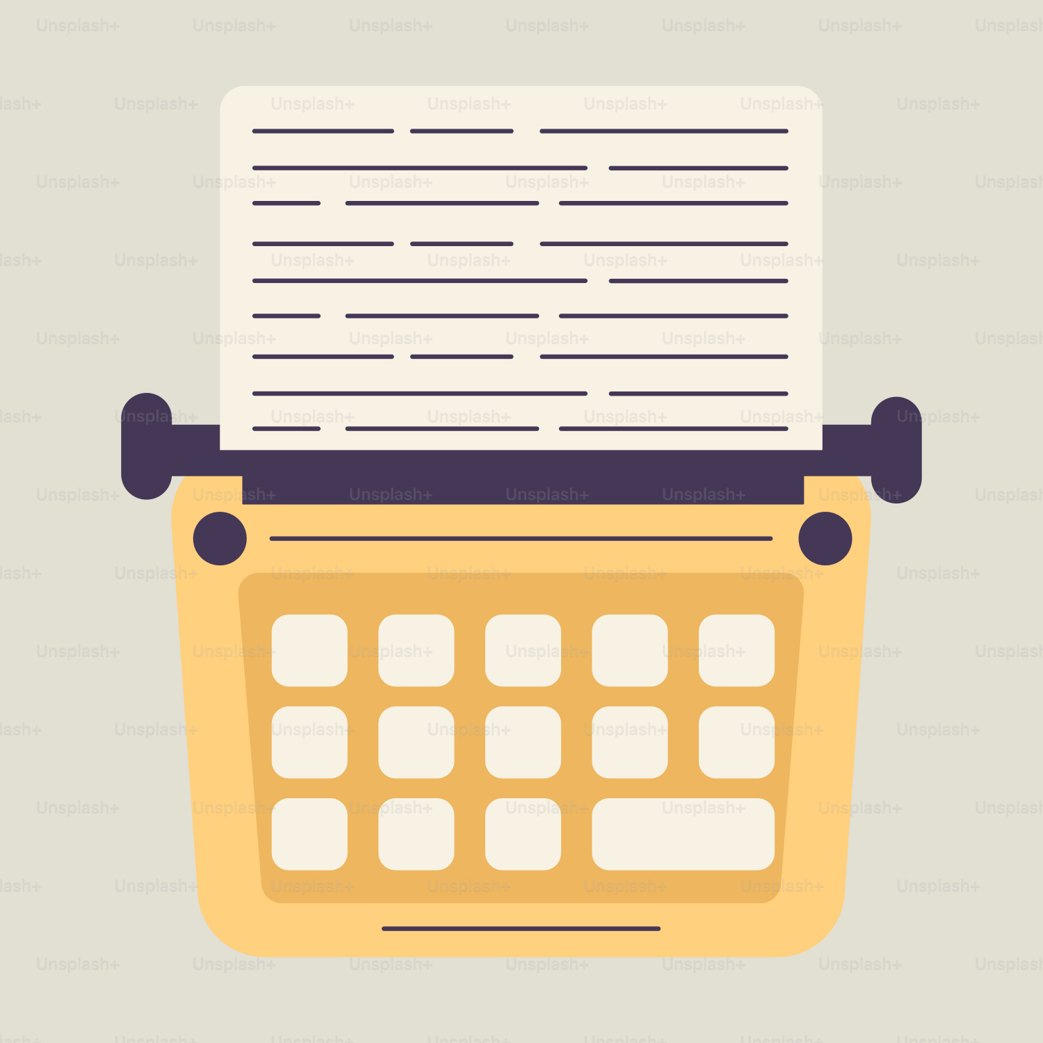 Eine Schreibmaschine mit einem Blatt Papier darauf