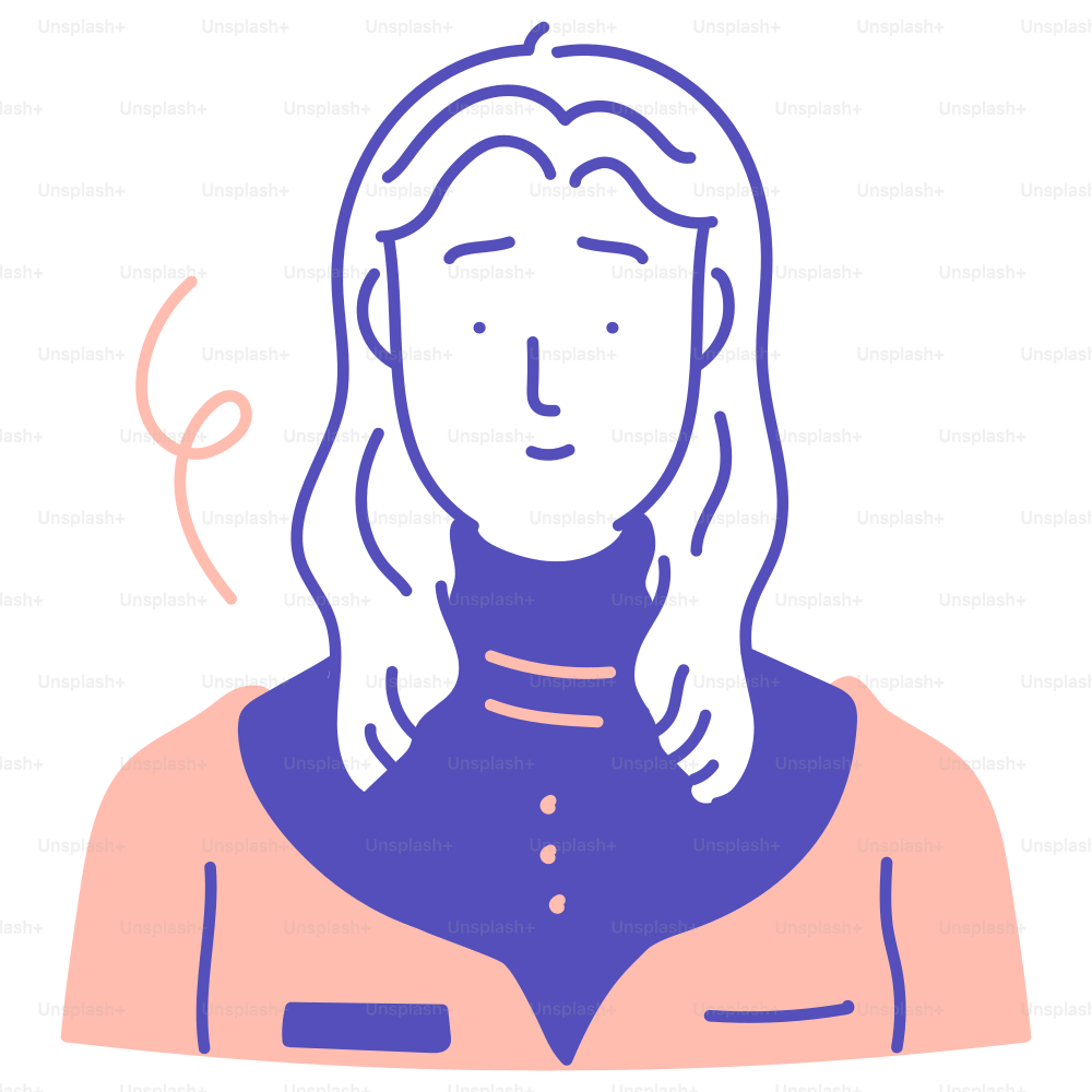 A drawing of a woman with a cigarette in her mouth