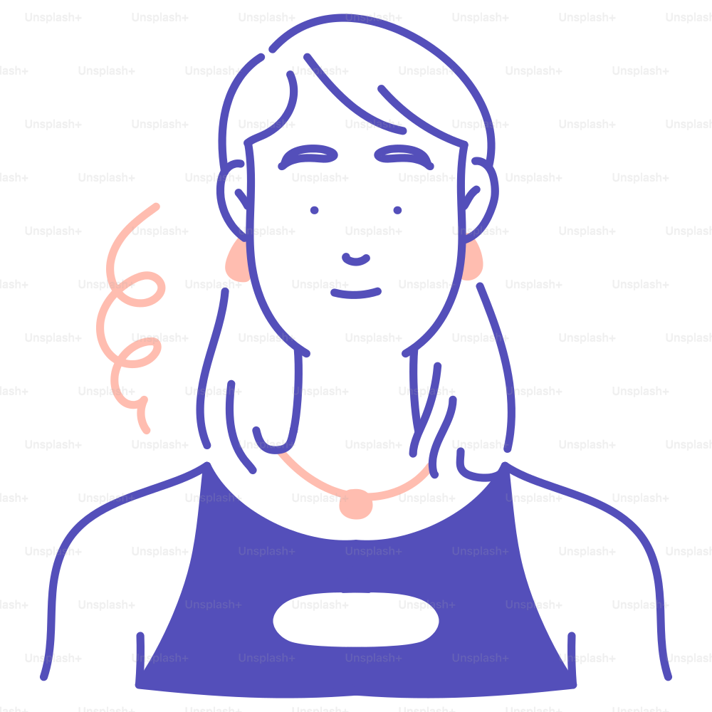 Una mujer con una burbuja de pensamiento sobre su cabeza