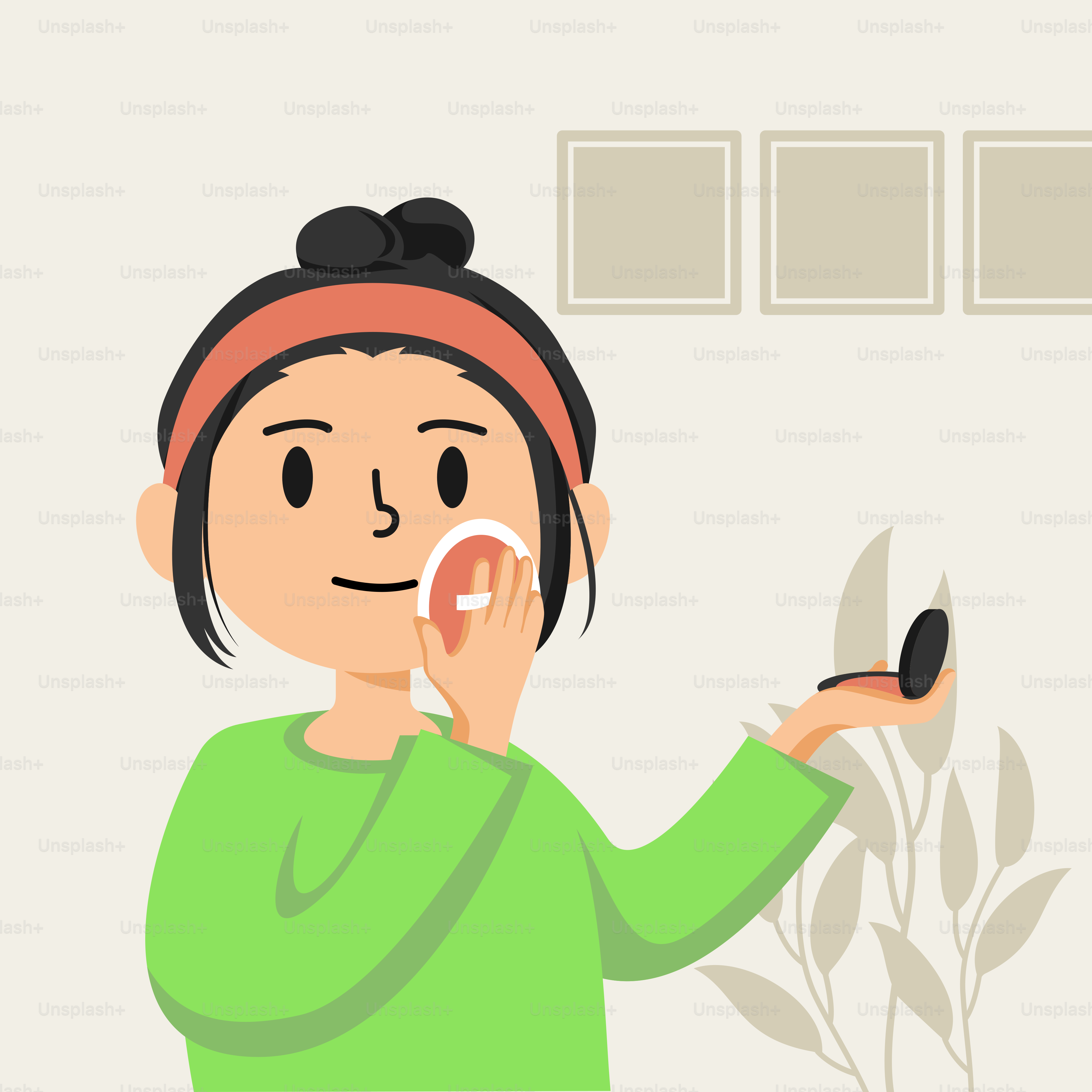 A woman brushing her teeth in front of a mirror