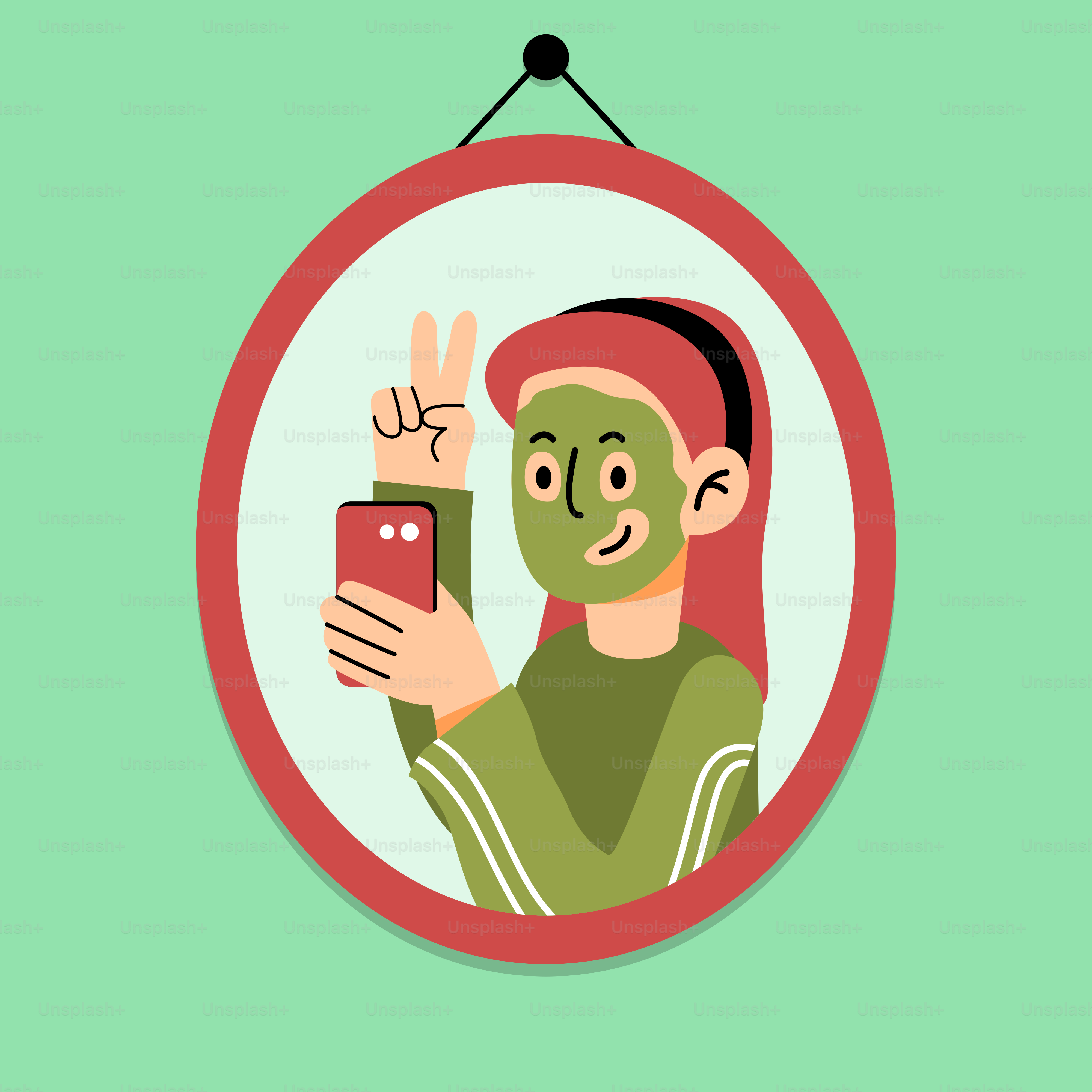 A man holding a cell phone in front of his face