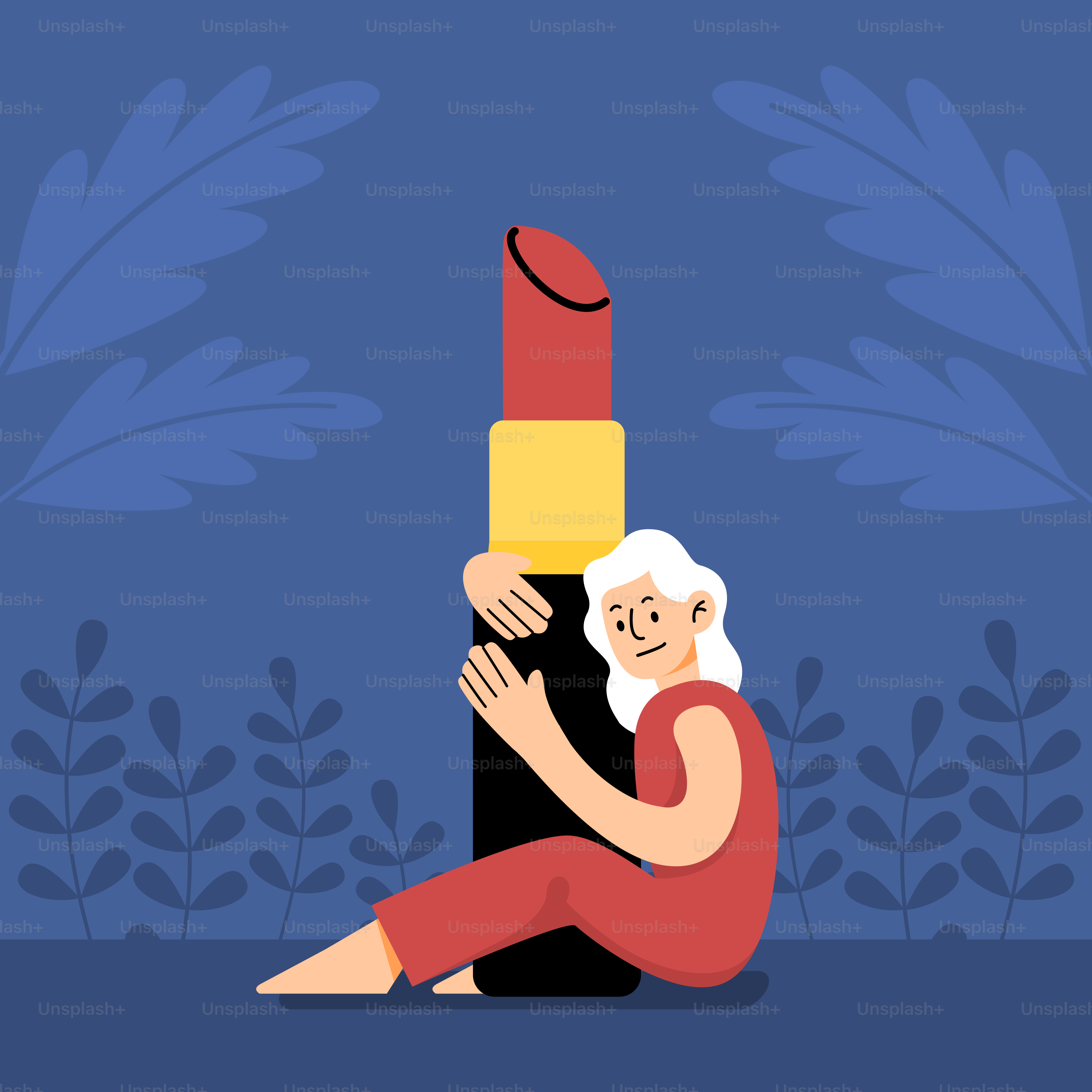 A woman sitting on the ground holding a stack of blocks