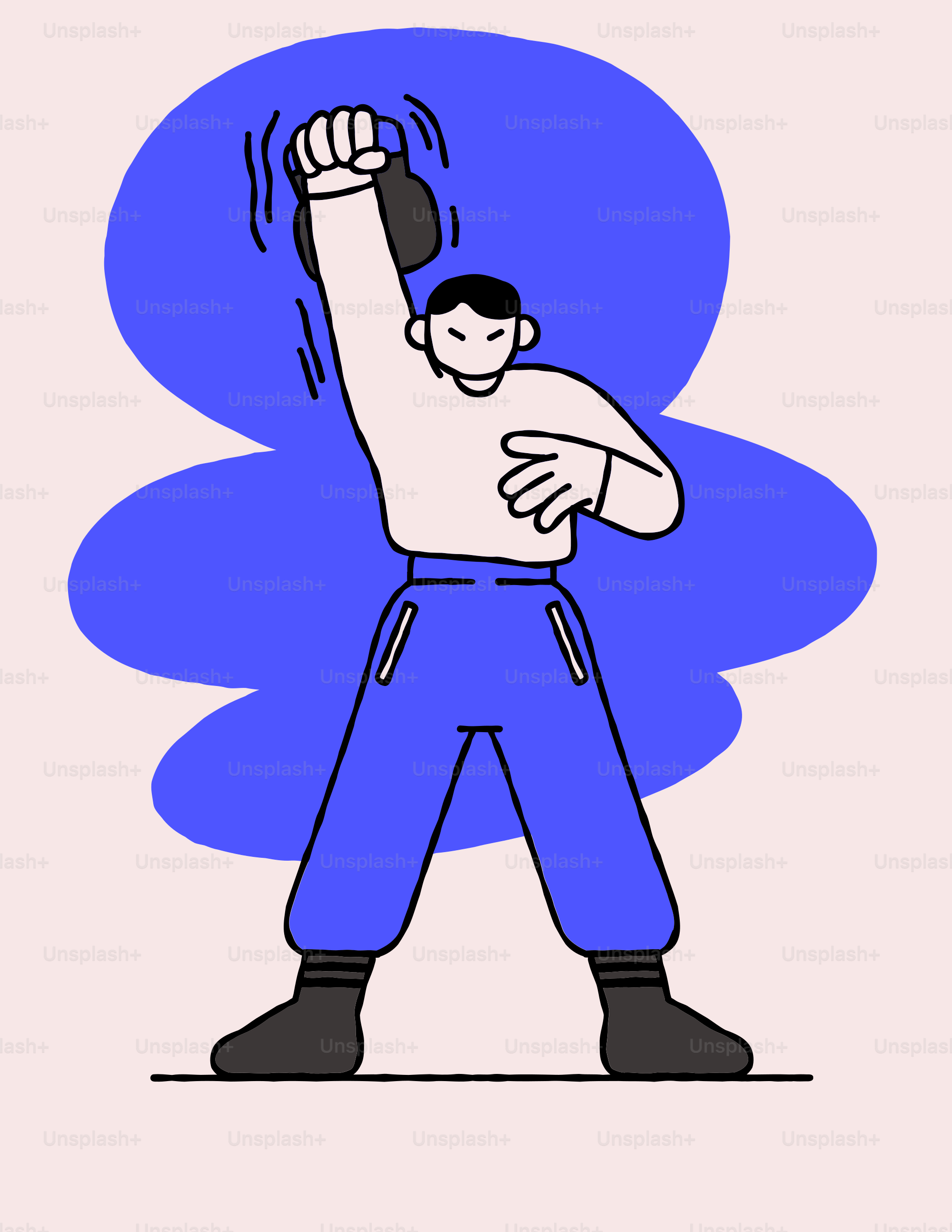 A drawing of a man holding a baseball bat