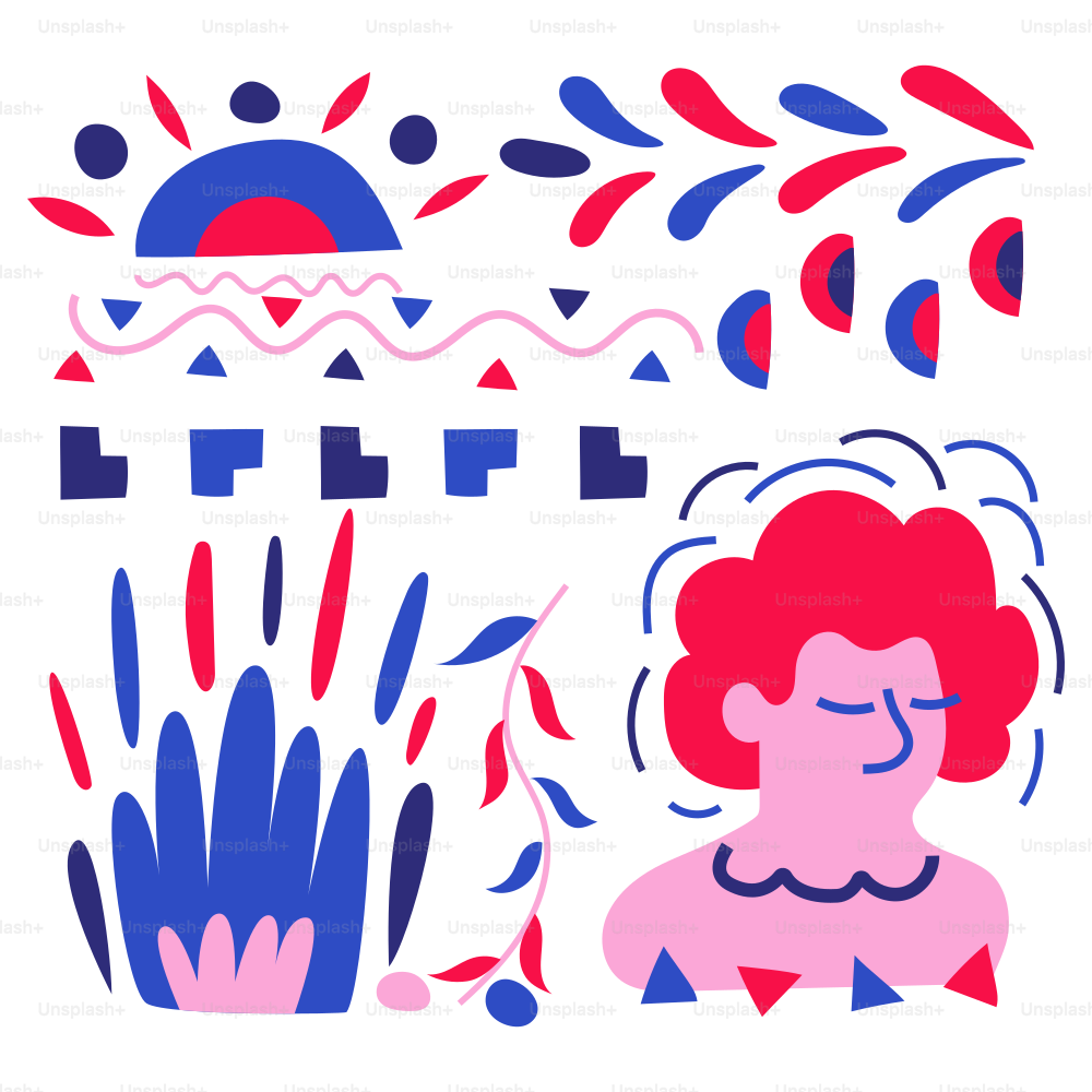 Un dessin d’une femme aux cheveux roux