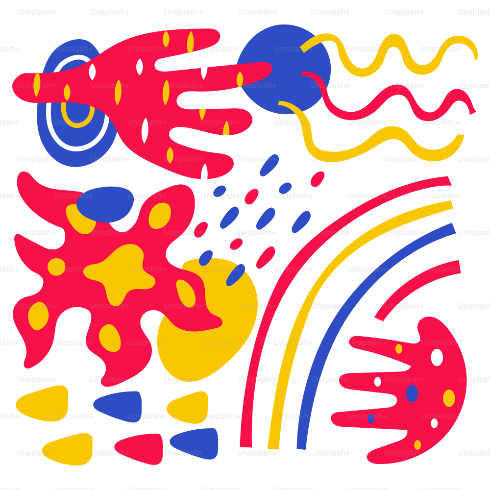 Un dessin d’un poisson avec un arc-en-ciel en arrière-plan