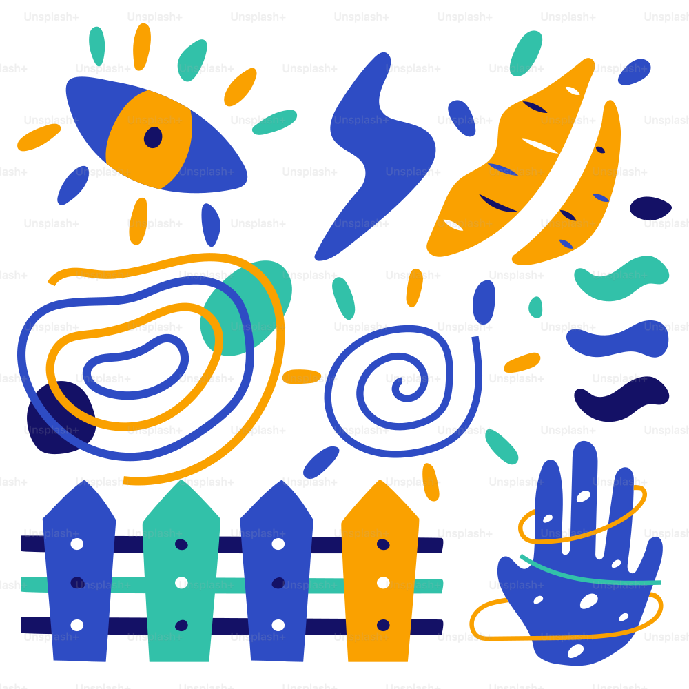 Une illustration colorée d’une clôture et d’un poisson