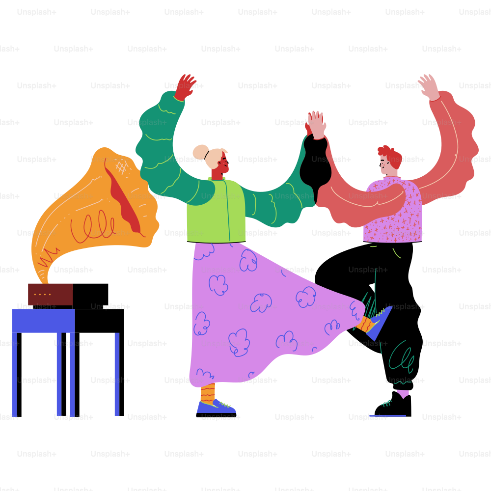 A couple of people that are dancing together