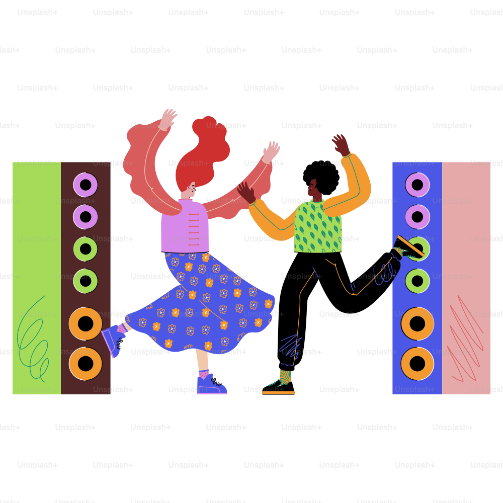 A couple of people that are dancing together