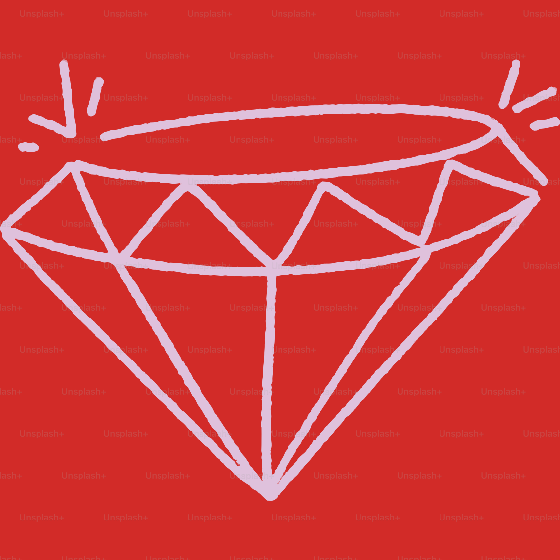 Um losango branco sobre fundo vermelho