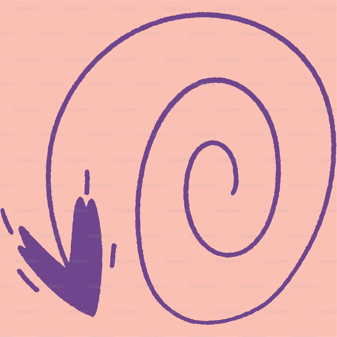 A picture of a spiral on a pink background