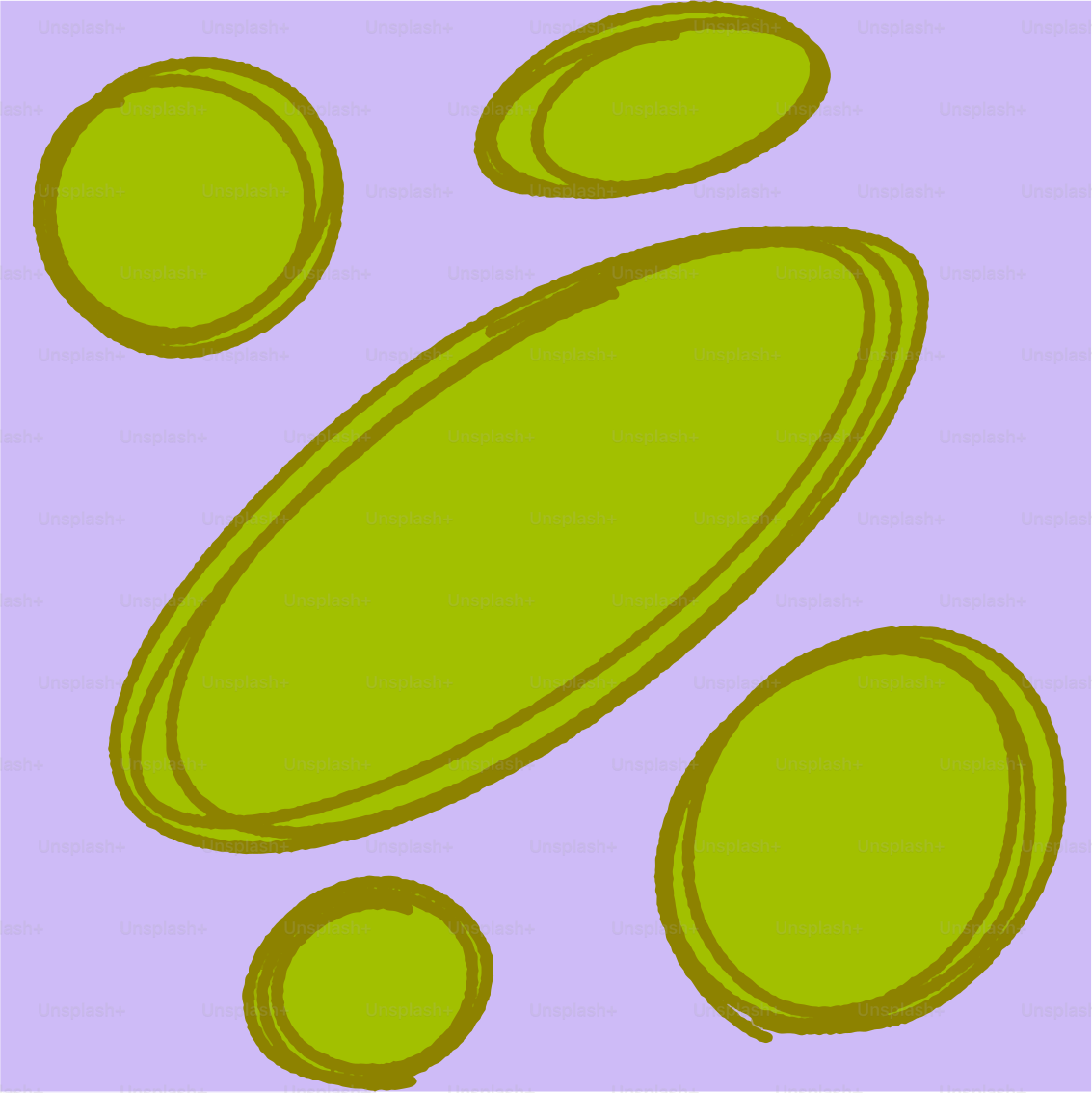 Une image d’un objet vert sur fond violet