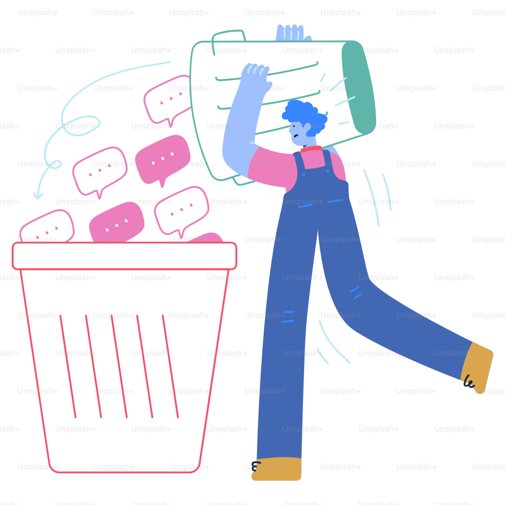 A man carrying a large container of garbage