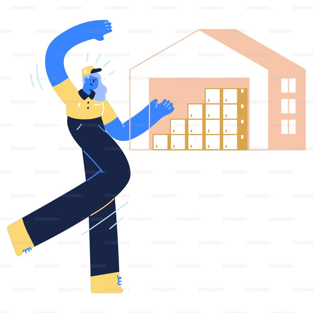 Un uomo corre con una casa sullo sfondo