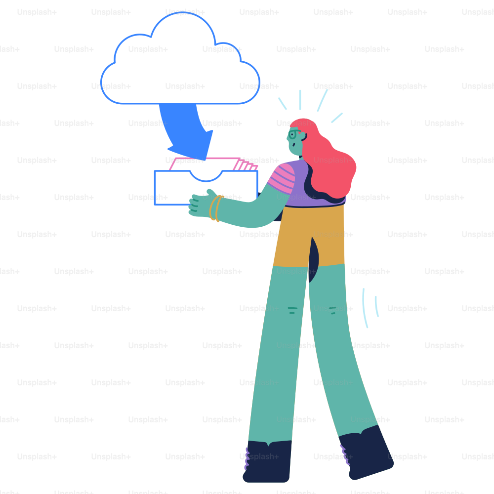 A person holding a cloud above their head